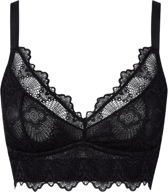 Lace Support Bra, från Understatement, i färgen black.