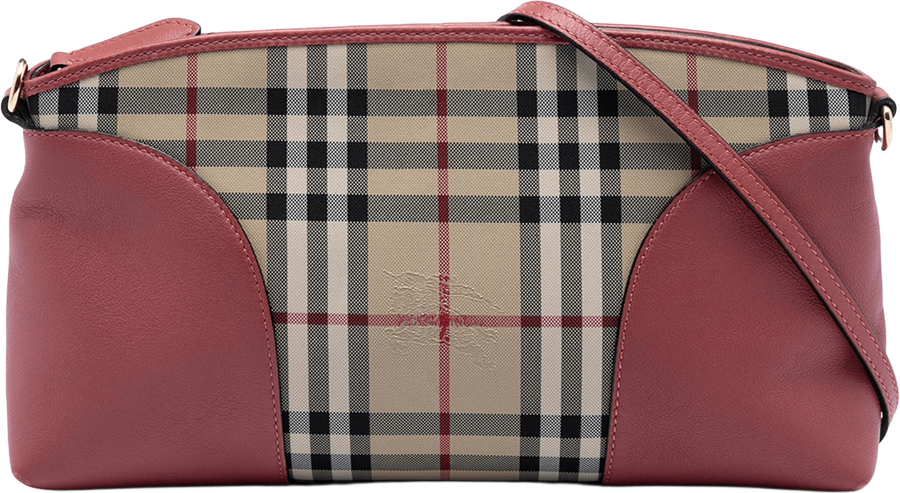 Burberry Haymarket Check Coated Canvas Chichester Crossbody, från Luxclusif, i färgen beige.