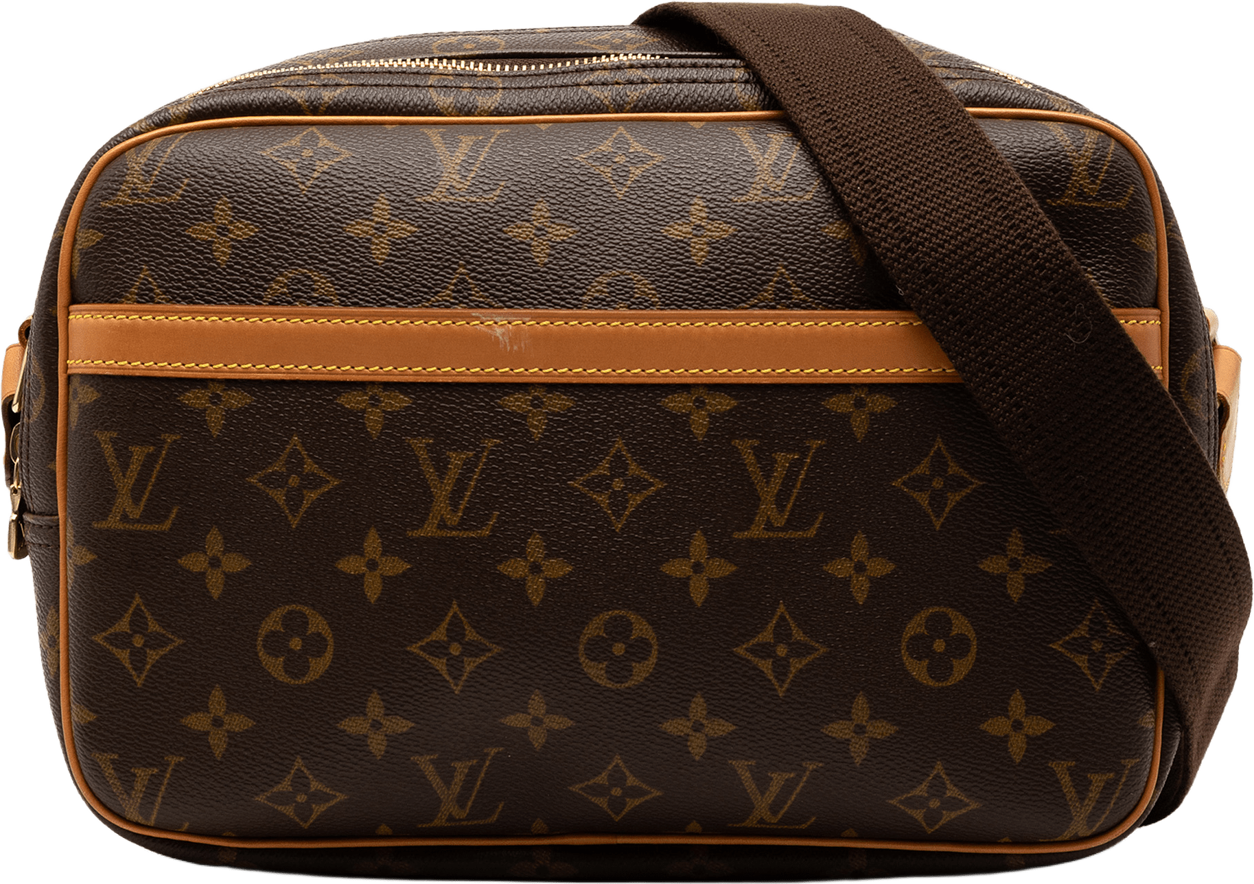 Louis Vuitton Monogram Reporter Pm, från Luxclusif, i färgen brown.