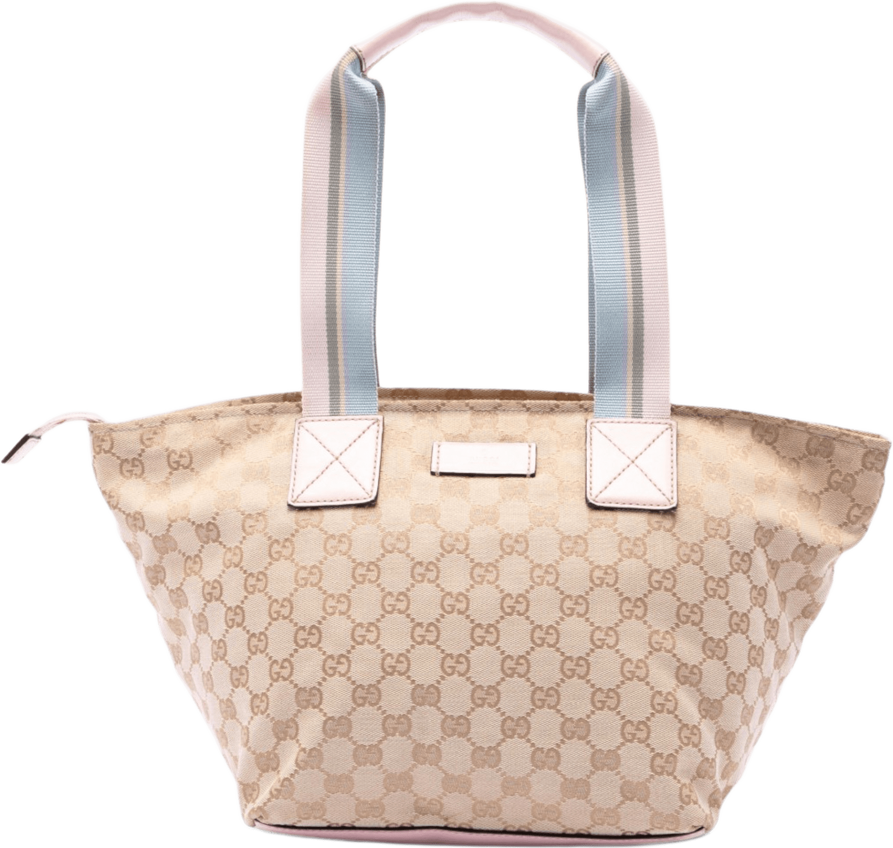 Gucci Gg Canvas Web Tote, från Luxclusif, i färgen beige.