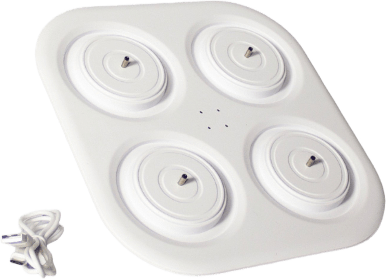 Sia Led-laddningsstation För Värmeljus, Pelarljus Eller Julljus 4 St, från Led Nordic, i färgen vit.