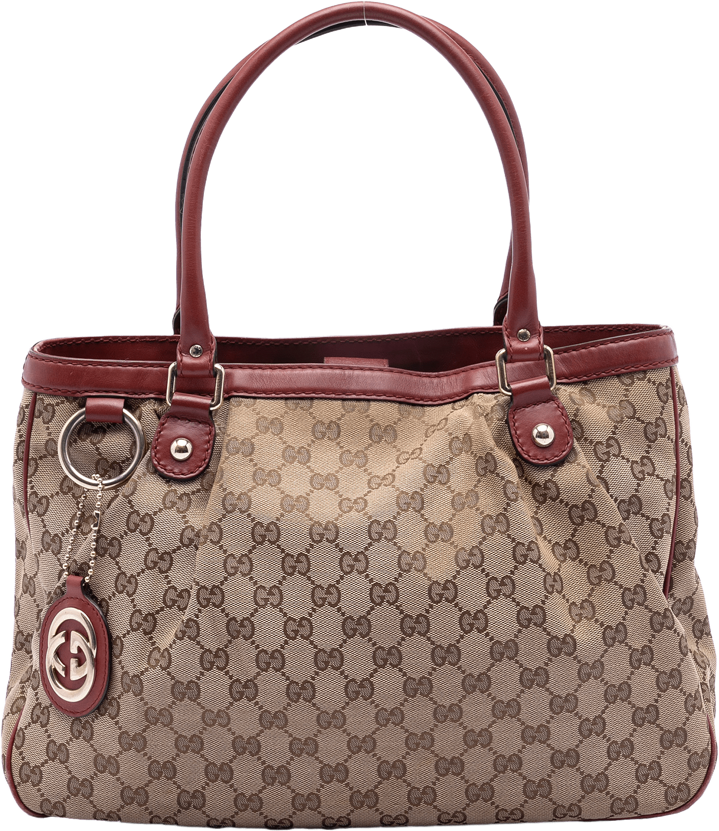 Gucci Gg Canvas Sukey Tote, från Luxclusif, i färgen beige.