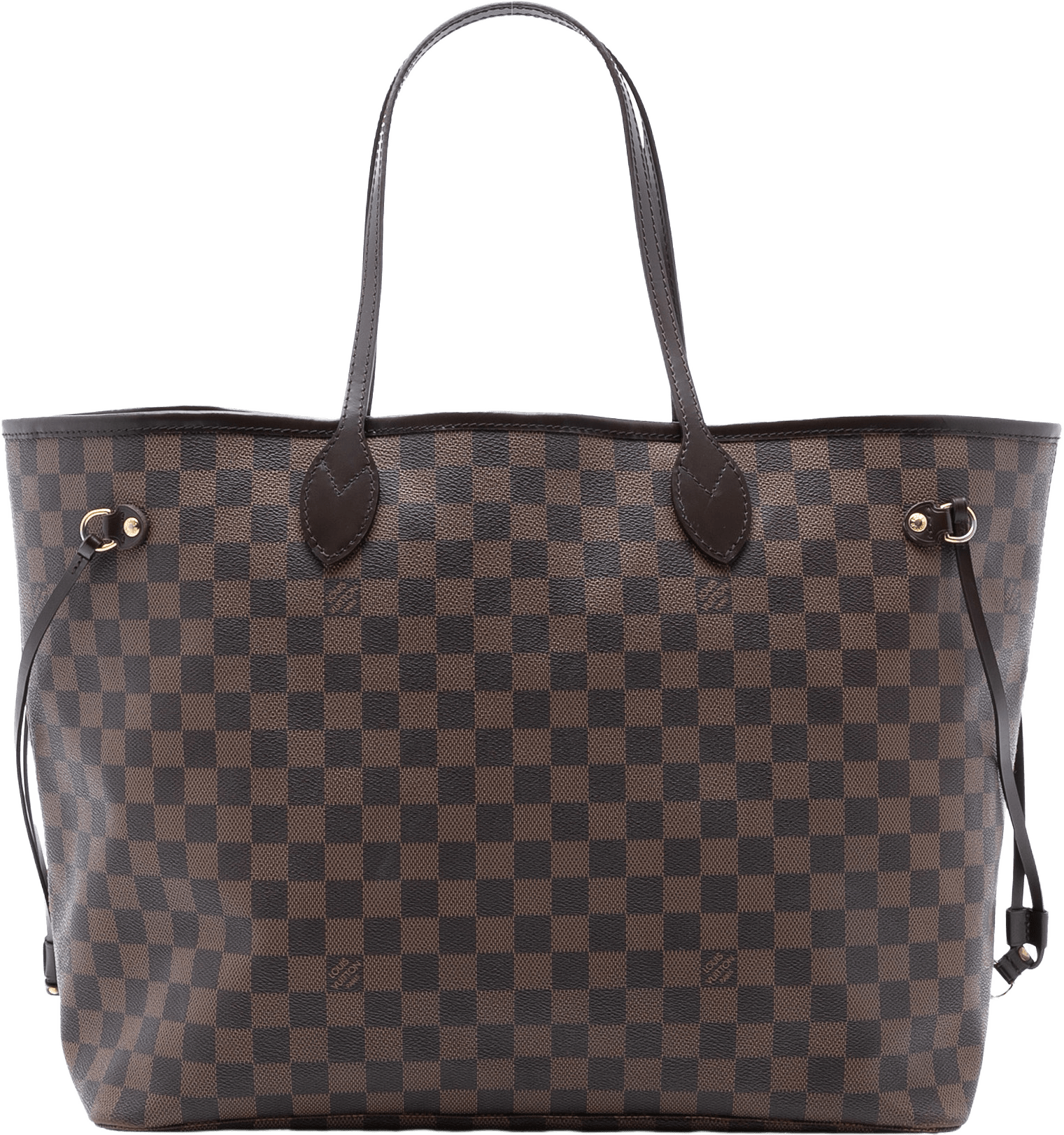 Louis Vuitton Damier Ebene Neverfull Gm, från Luxclusif, i färgen brown.