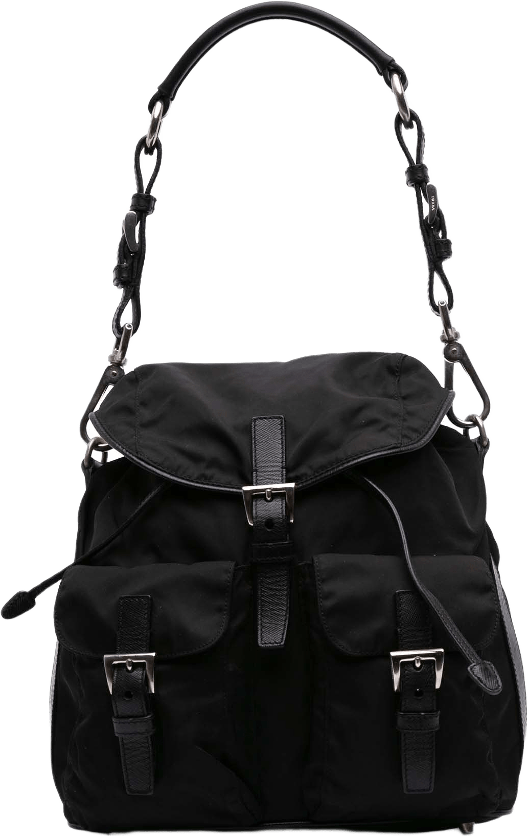 Prada Tessuto Shoulder Bag, från Luxclusif, i färgen black.