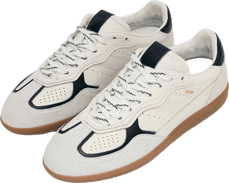 Tb.490 Rife Grain White Black Leather Sneakers