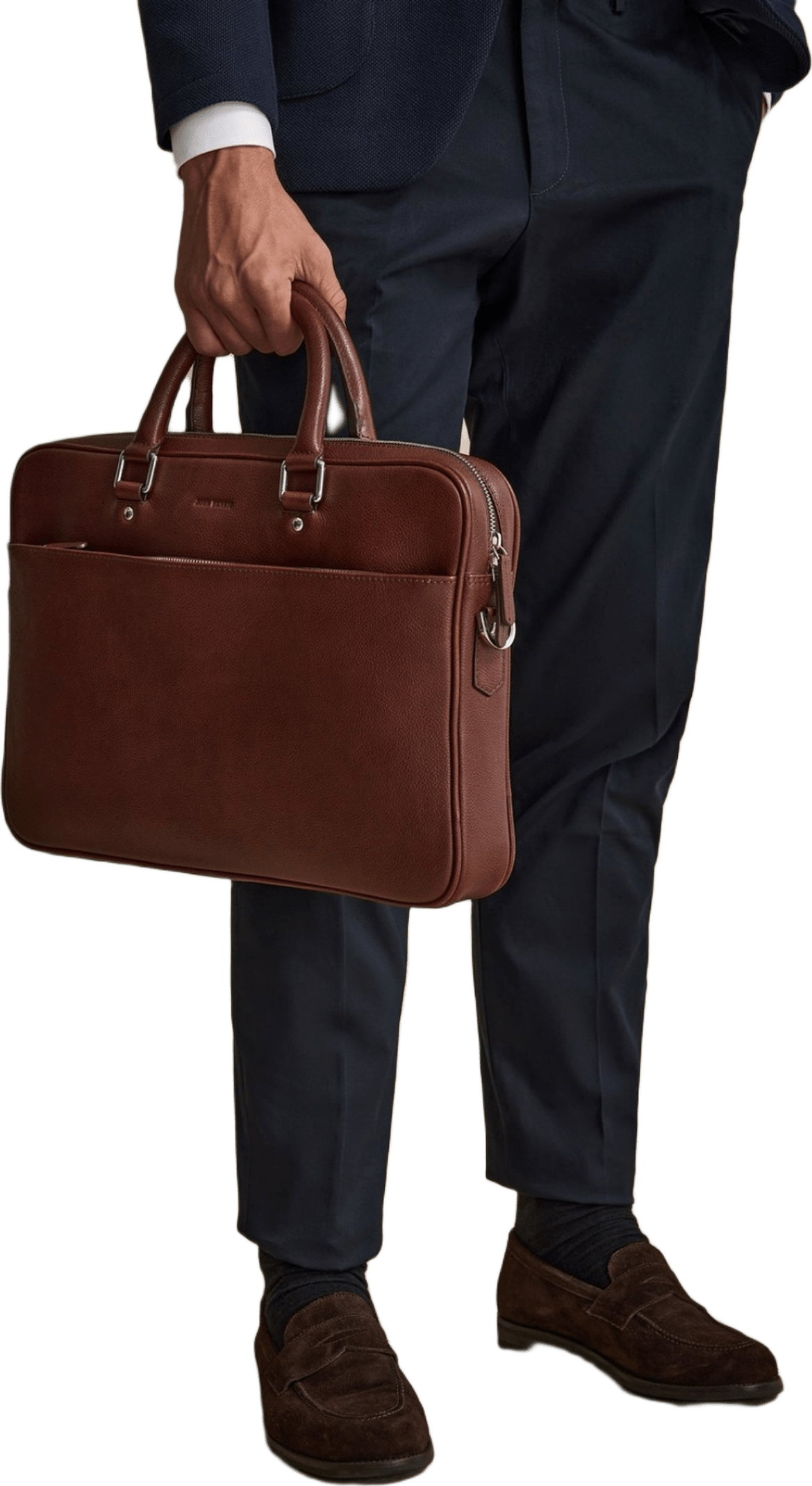 Datorväska Bartolo, från John Henric, i färgen chestnut.