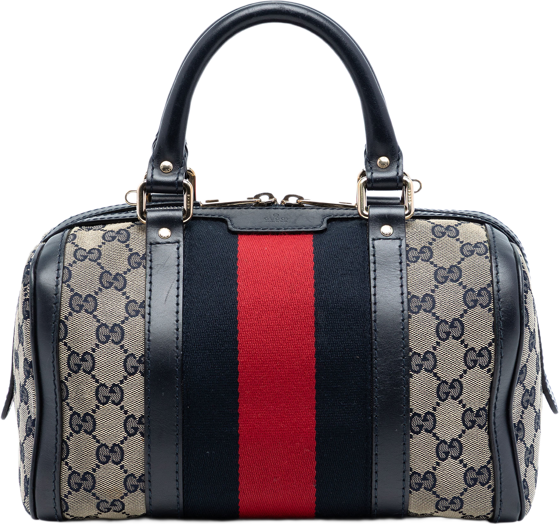 Gucci Small Gg Canvas Web Joy Boston Bag, från Luxclusif, i färgen beige.