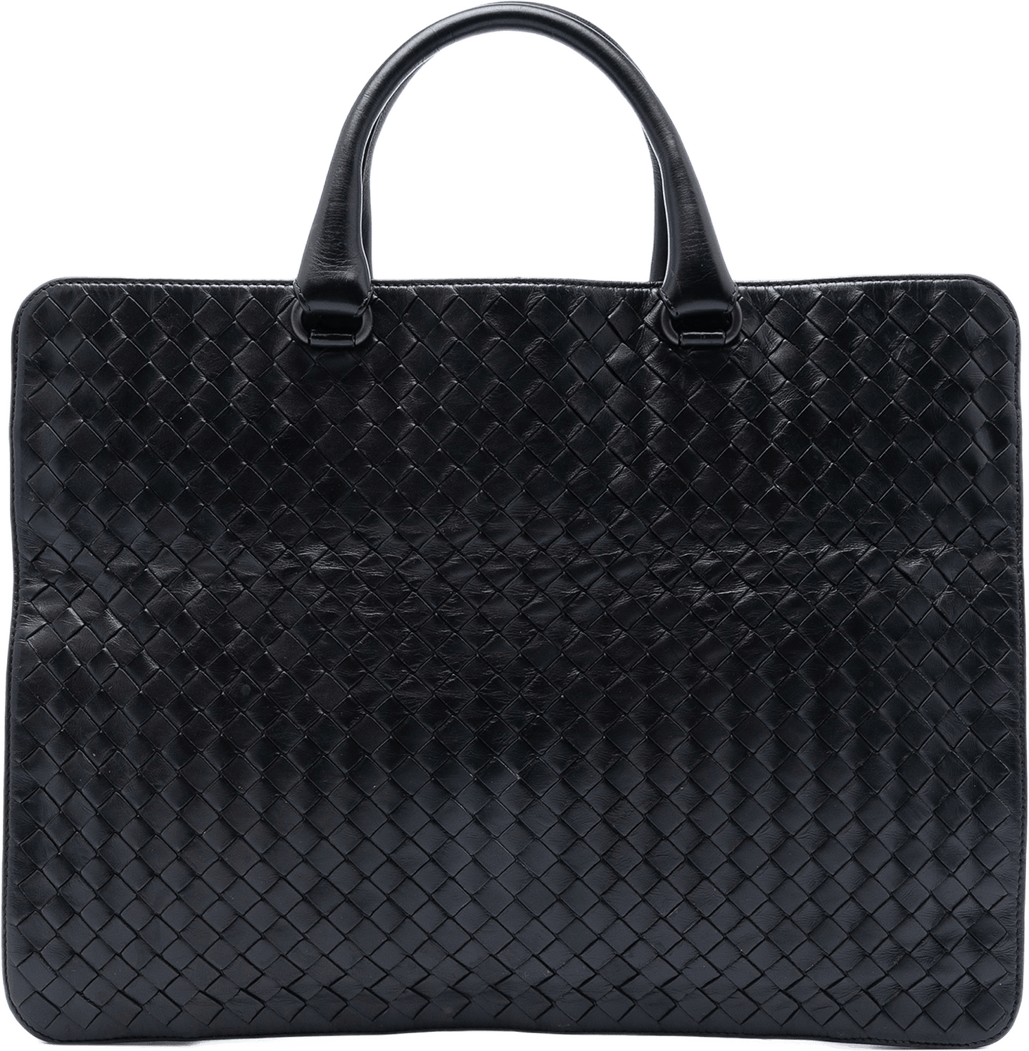 Bottega Veneta Nappa Intrecciato Business Bag, från Luxclusif, i färgen black.
