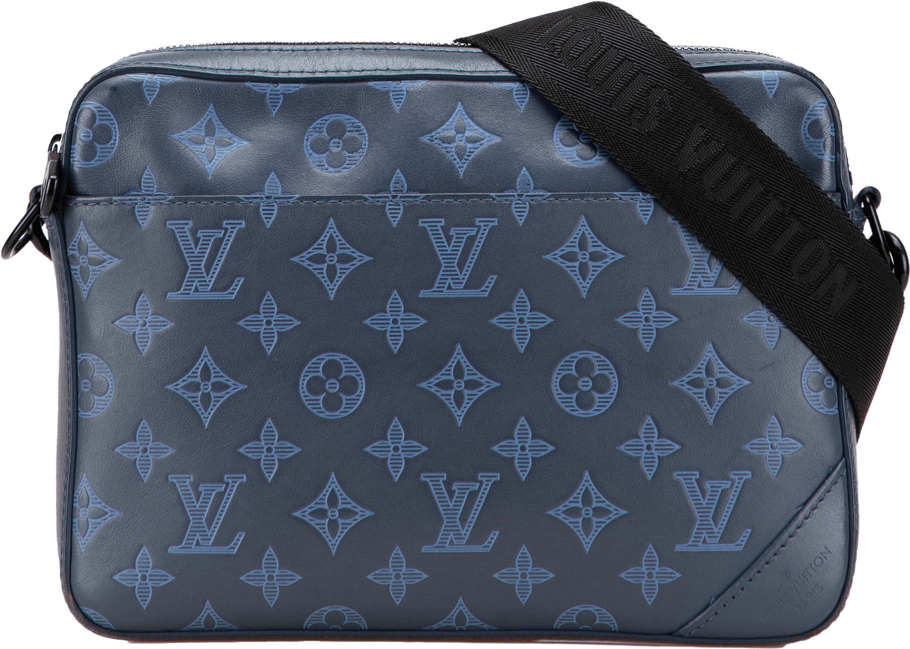 Louis Vuitton Monogram Shadow Duo Messenger, från Luxclusif, i färgen navy.