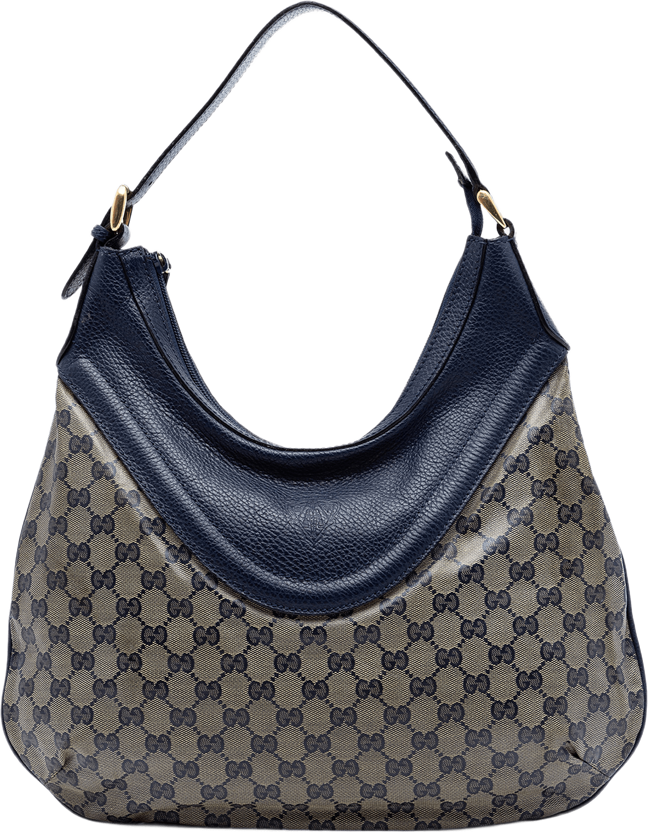 Gucci Gg Crystal Hysteria Crest Hobo, från Luxclusif, i färgen navy.