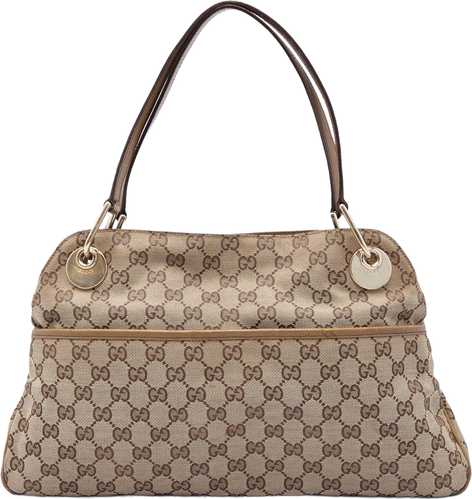 Gucci Gg Canvas Eclipse Shoulder Bag, från Luxclusif, i färgen beige.