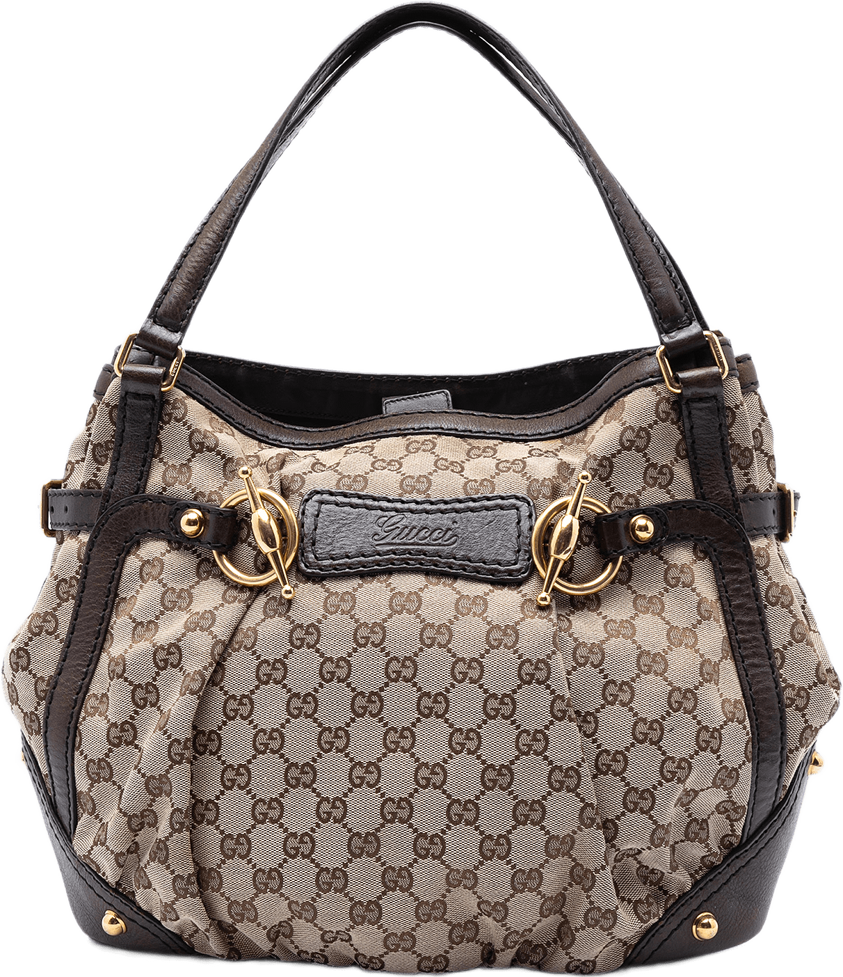 Gucci Gg Canvas Jockey Shoulder Bag, från Luxclusif, i färgen beige.