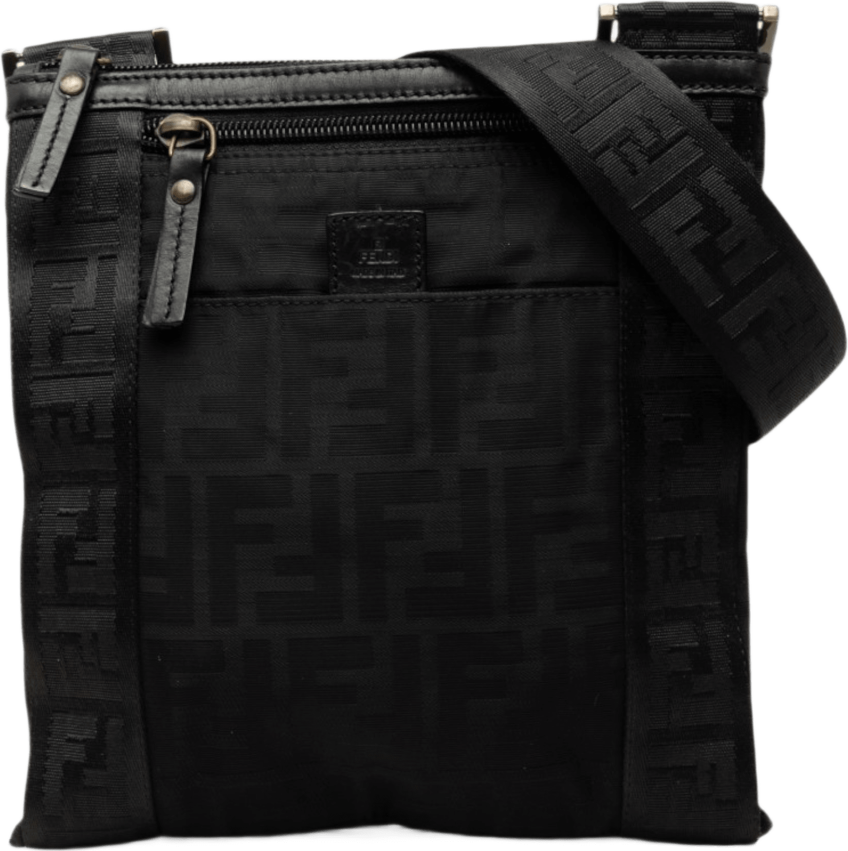 Fendi Zucca Canvas Crossbody, från Luxclusif, i färgen svart.