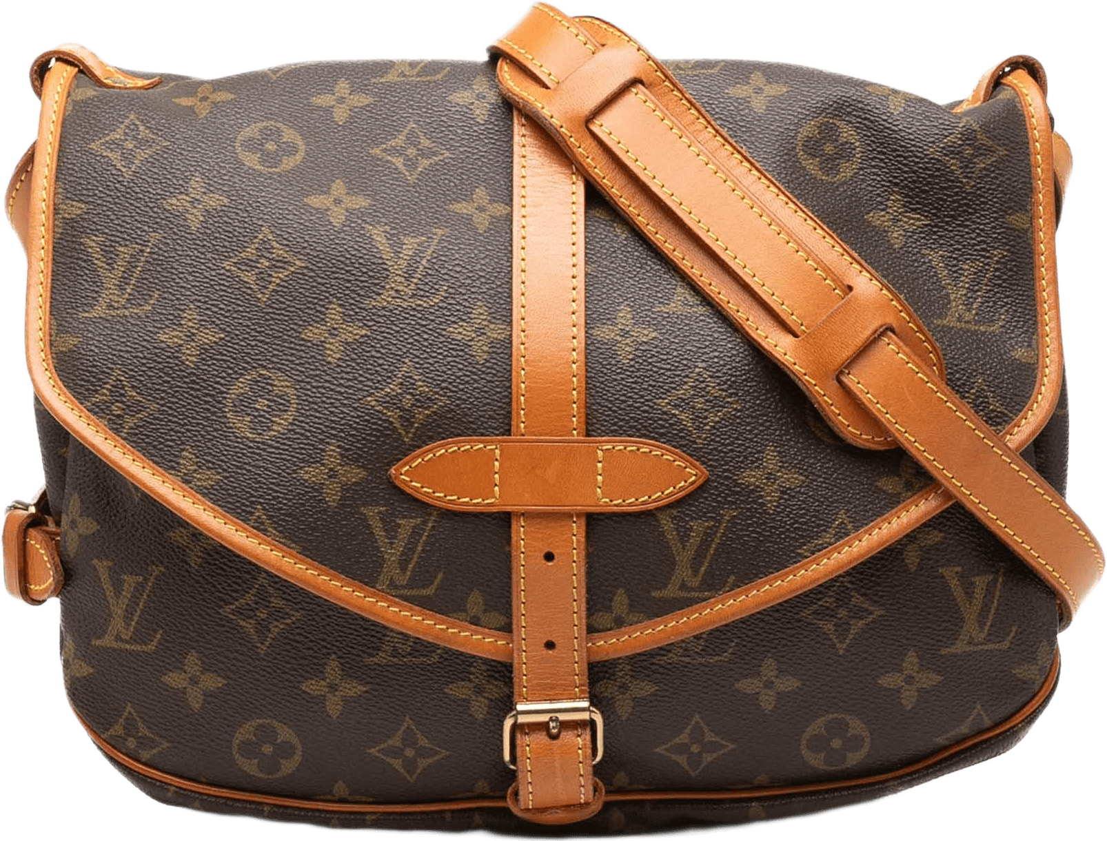 Louis Vuitton Monogram Saumur 30, från Luxclusif, i färgen brun.