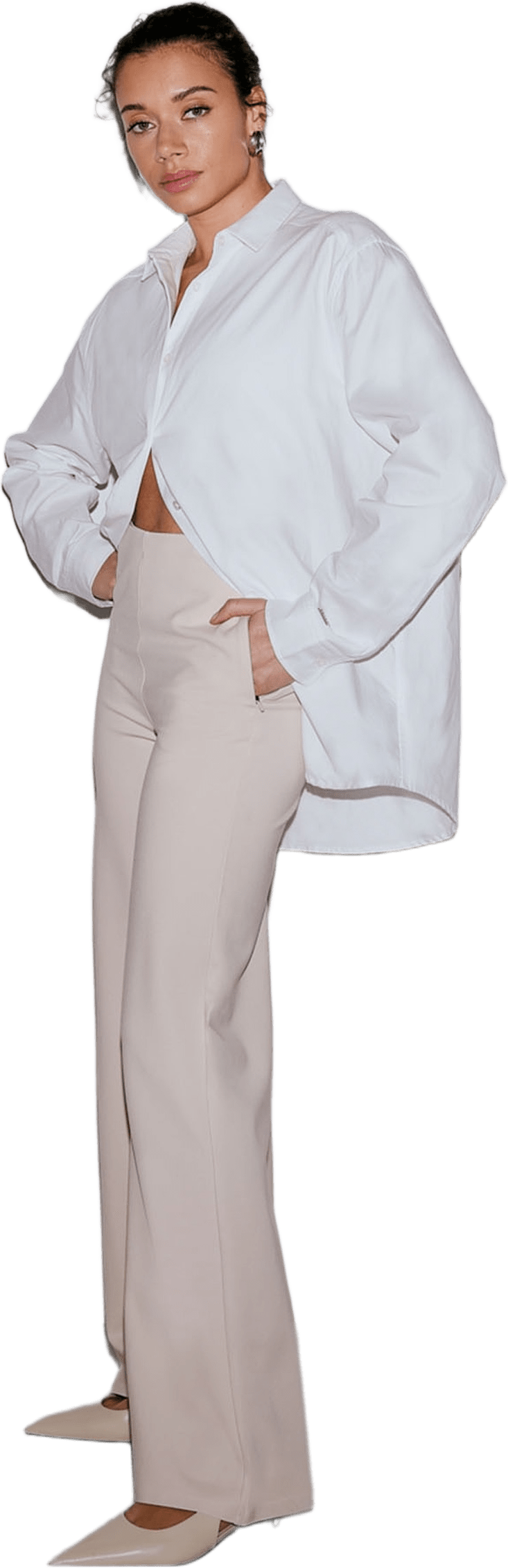 Luxe Pants, från aim'n, i färgen sand.