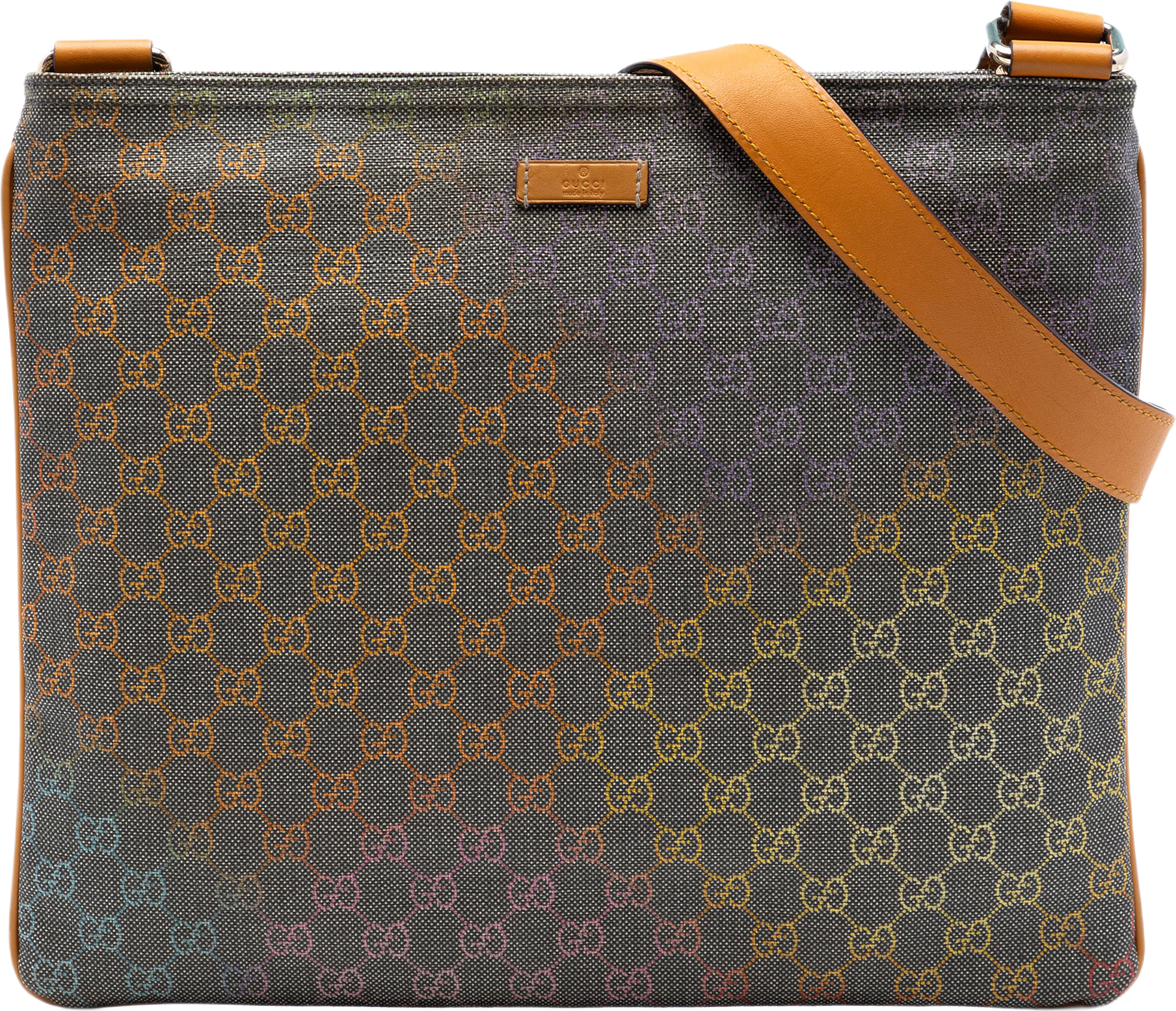 Gucci Multicolor Gg Supreme Crossbody, från Luxclusif, i färgen gray.
