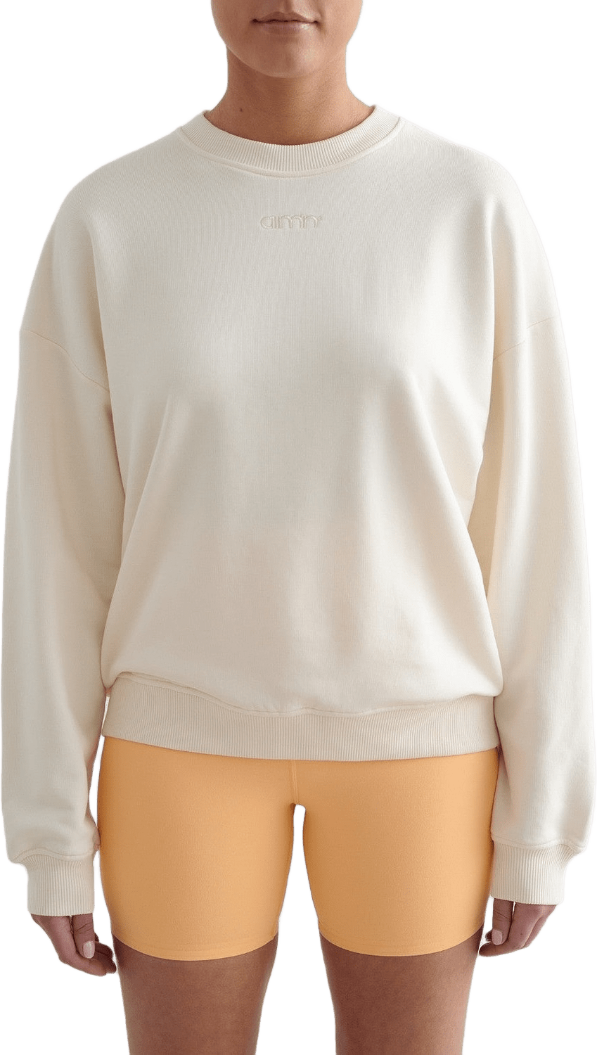Almond White Terry Sweatshirt