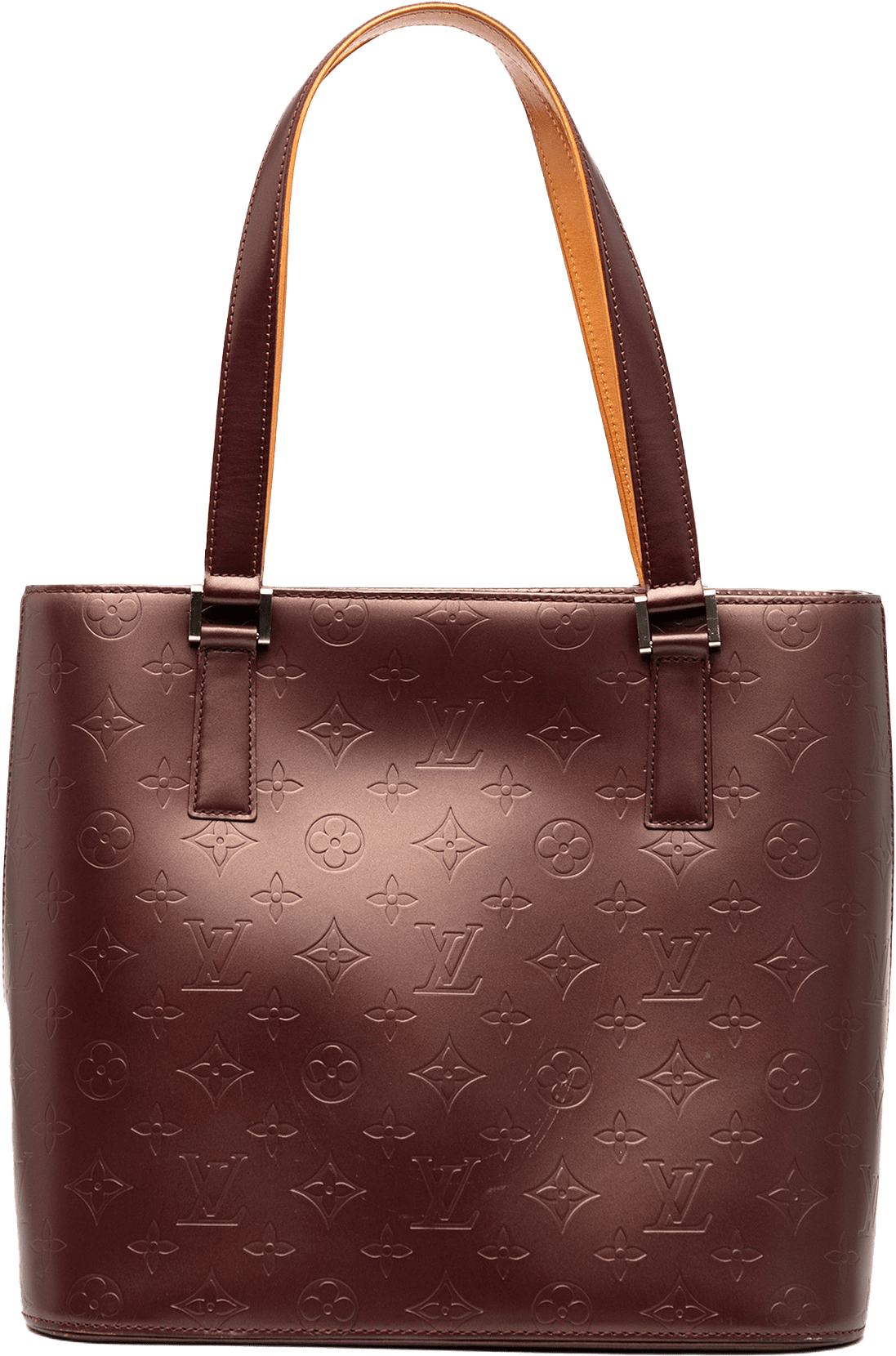 Louis Vuitton Monogram Mat Stockton, från Luxclusif, i färgen burgundy.