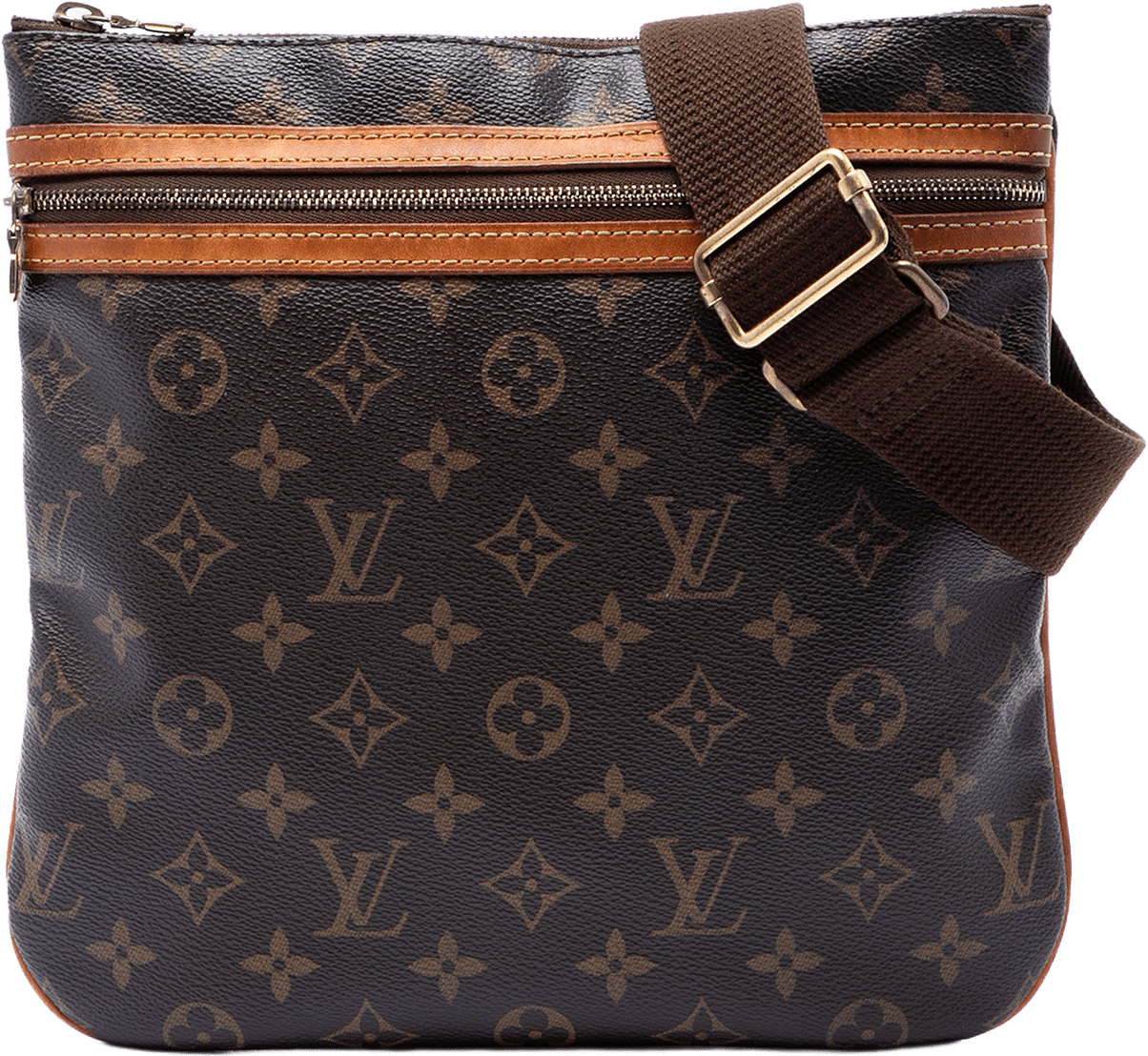 Louis Vuitton Monogram Bosphore Pochette, från Luxclusif, i färgen brown.