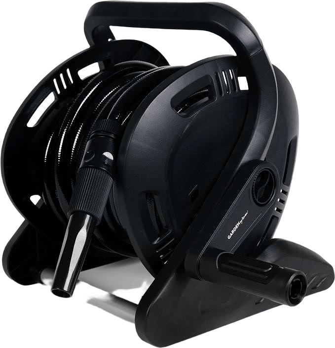 Slangvinda + Trädgårdsslang 15m, från by Benson, i färgen black.