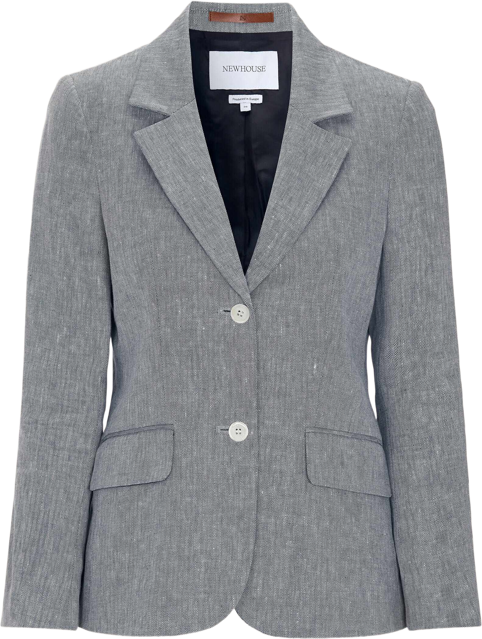 Gemma Linen Blazer, från Newhouse, i färgen marinblå.