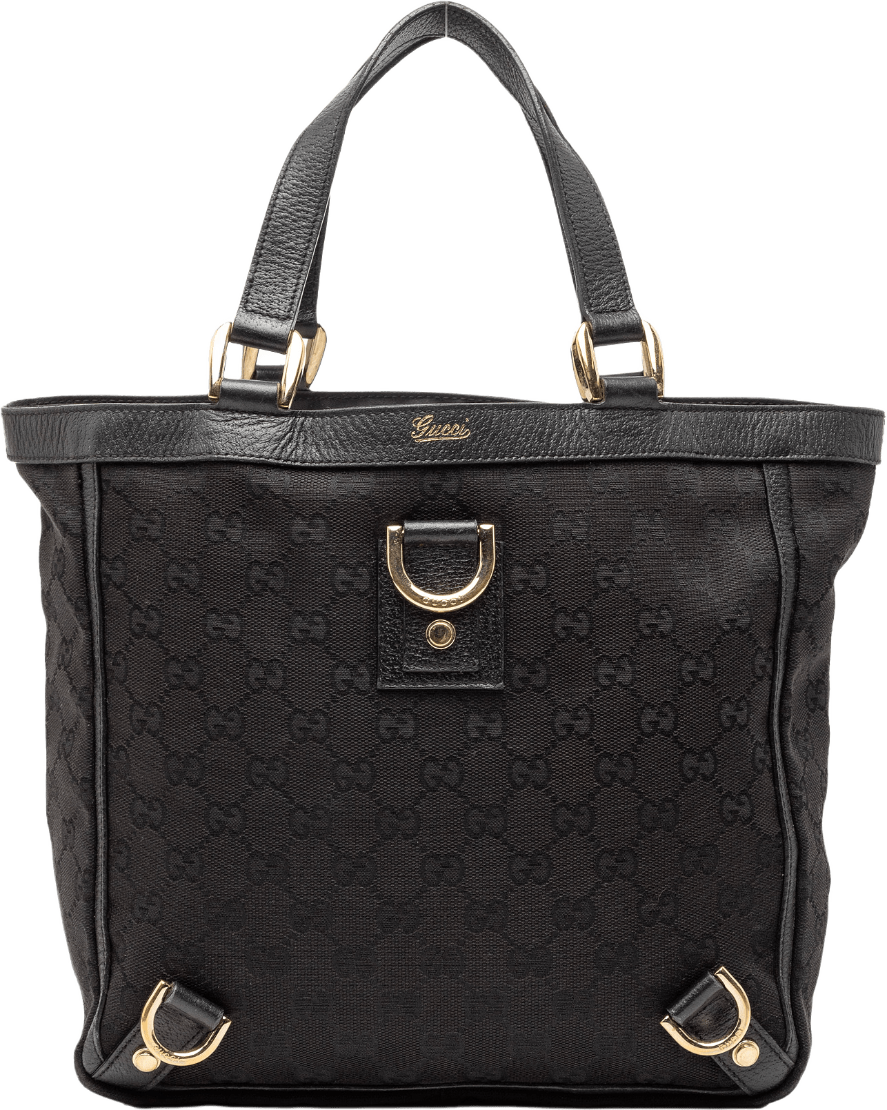 Gucci Gg Canvas Abbey D Ring Tote, från Luxclusif, i färgen black.