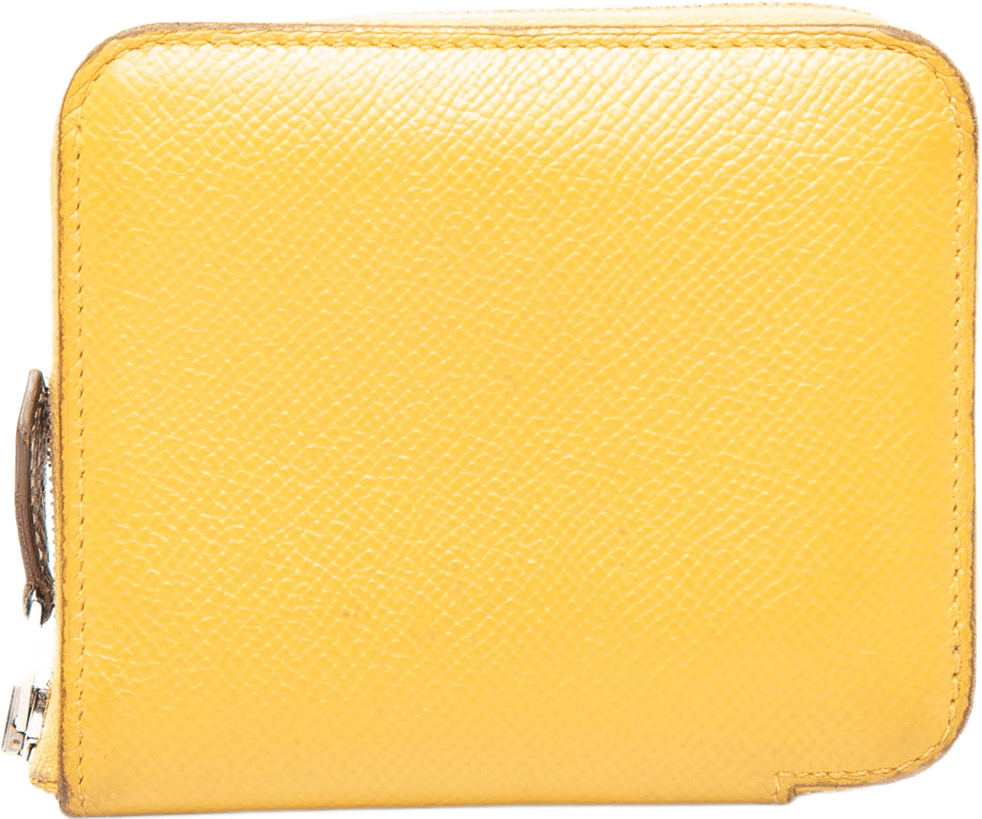 Hermès Epsom Silk In Compact Wallet, från Luxclusif, i färgen yellow.