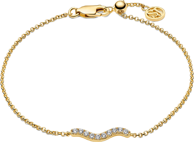 Ellera Waves Bracelet, från Sif Jakobs Jewellery, i färgen vit.