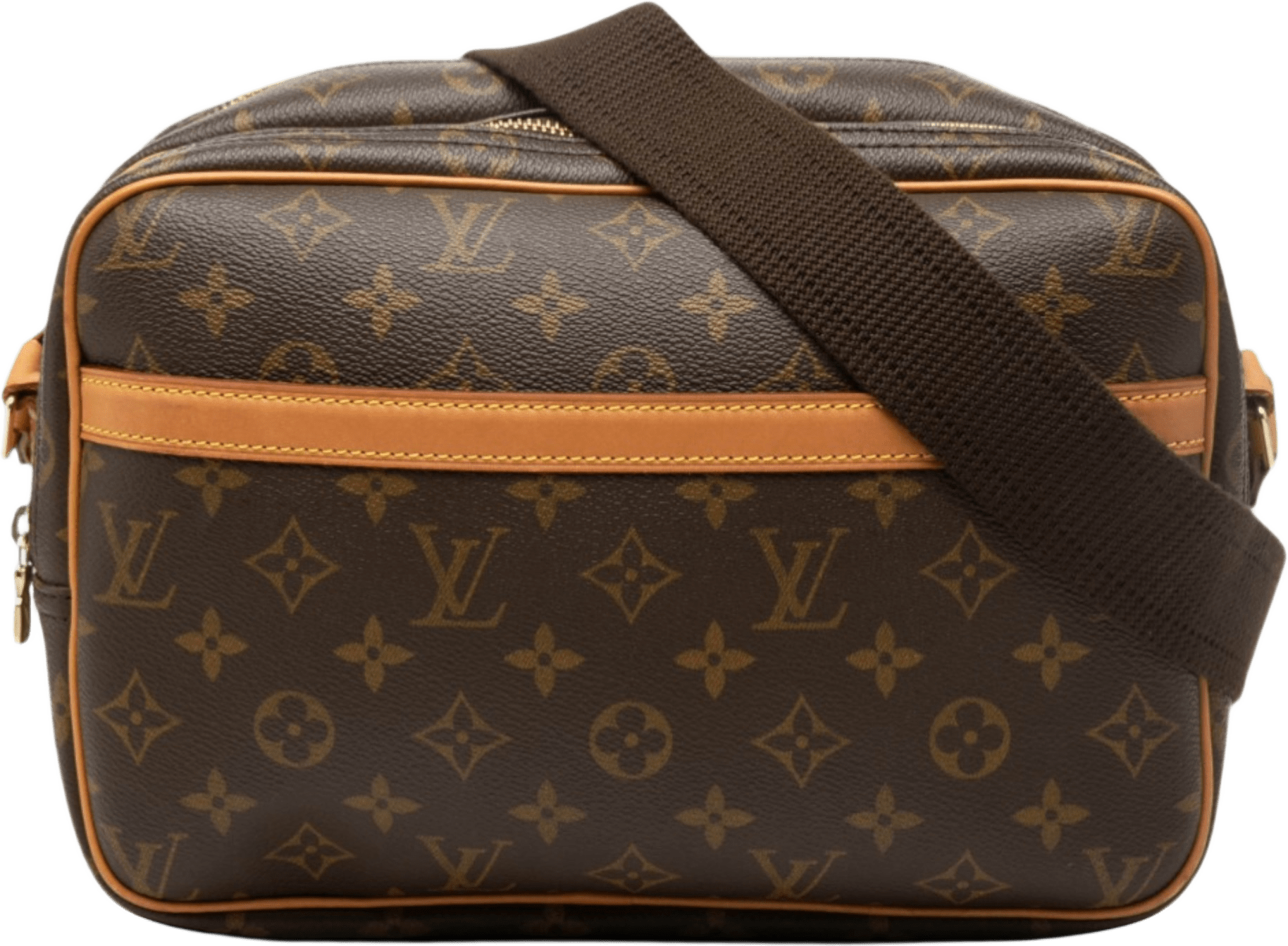 Louis Vuitton Monogram Reporter Pm, från Luxclusif, i färgen brown.
