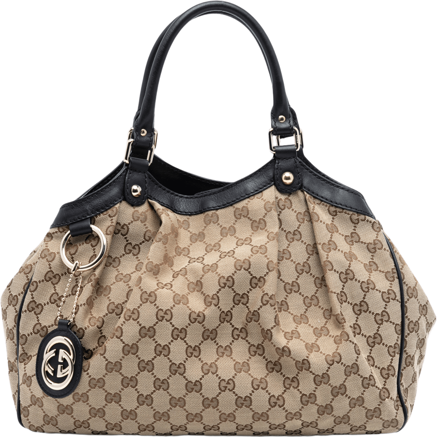 Gucci Medium Gg Canvas Sukey Tote, från Luxclusif, i färgen beige.