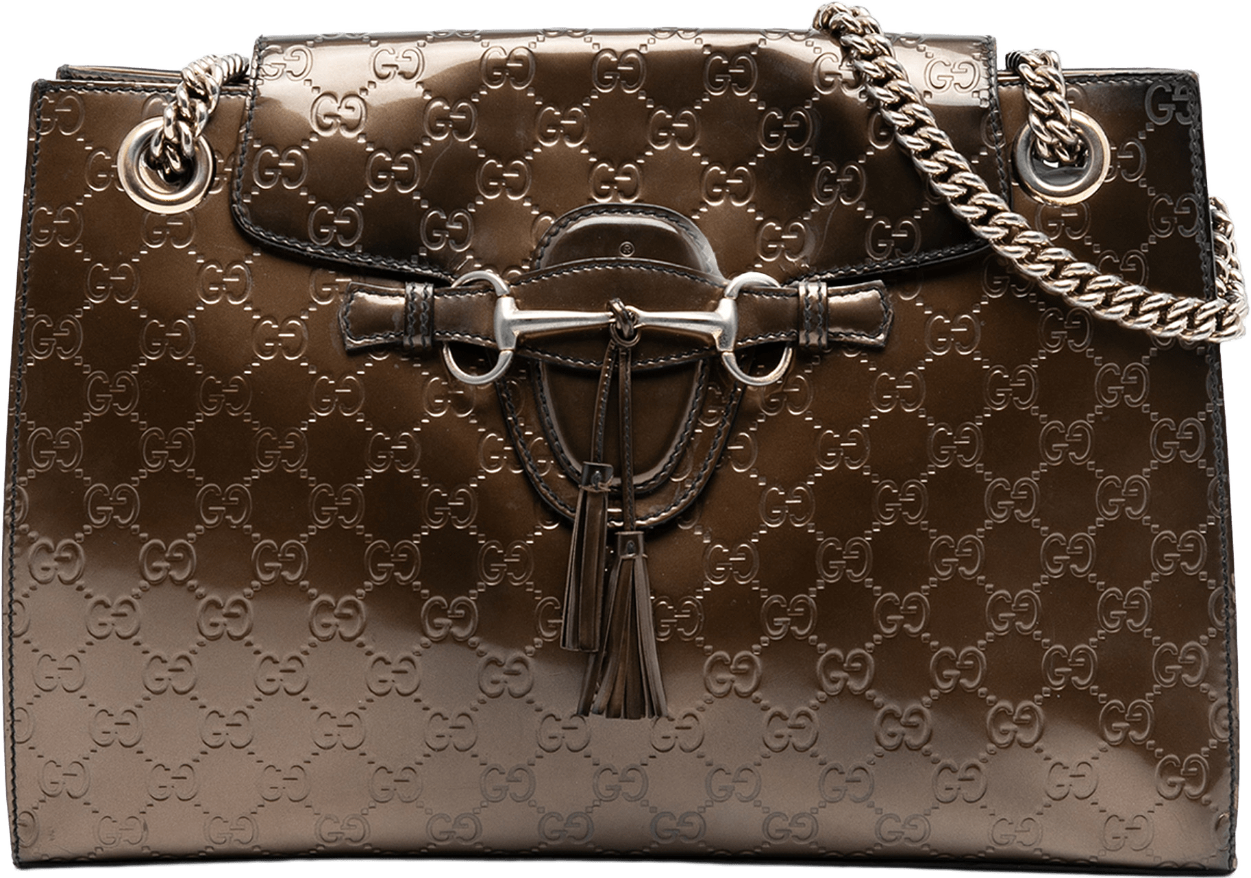 Gucci Large Guccissima Emily Shoulder Bag, från Luxclusif, i färgen bronze.