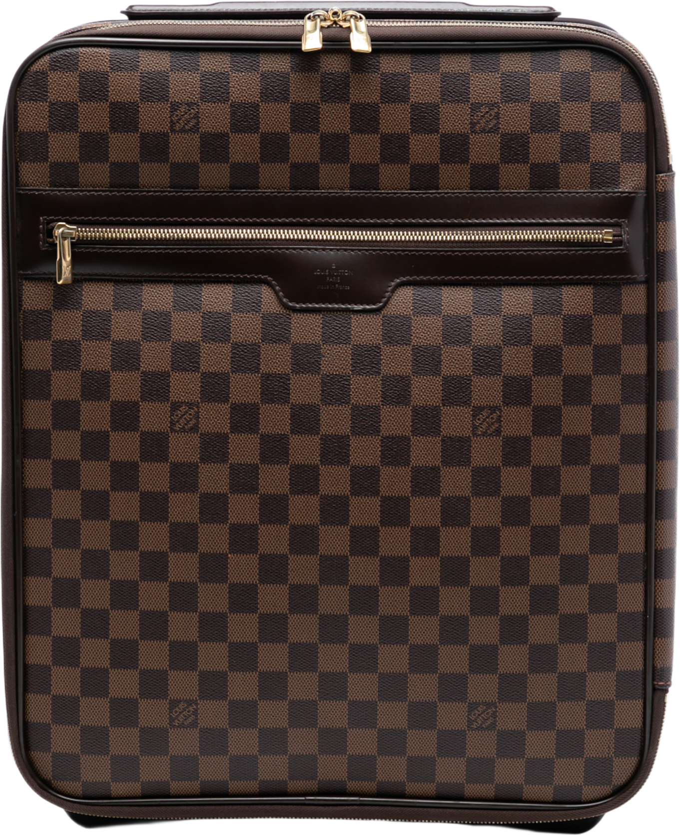 Louis Vuitton Damier Ebene Pegase 45, från Luxclusif, i färgen brown.