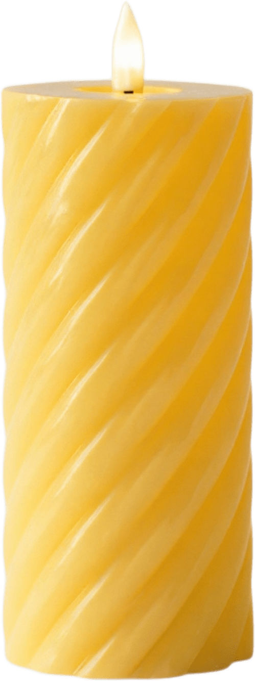 Vega Led Blockljus Ø7,5 1st, från Led Nordic, i färgen gul.