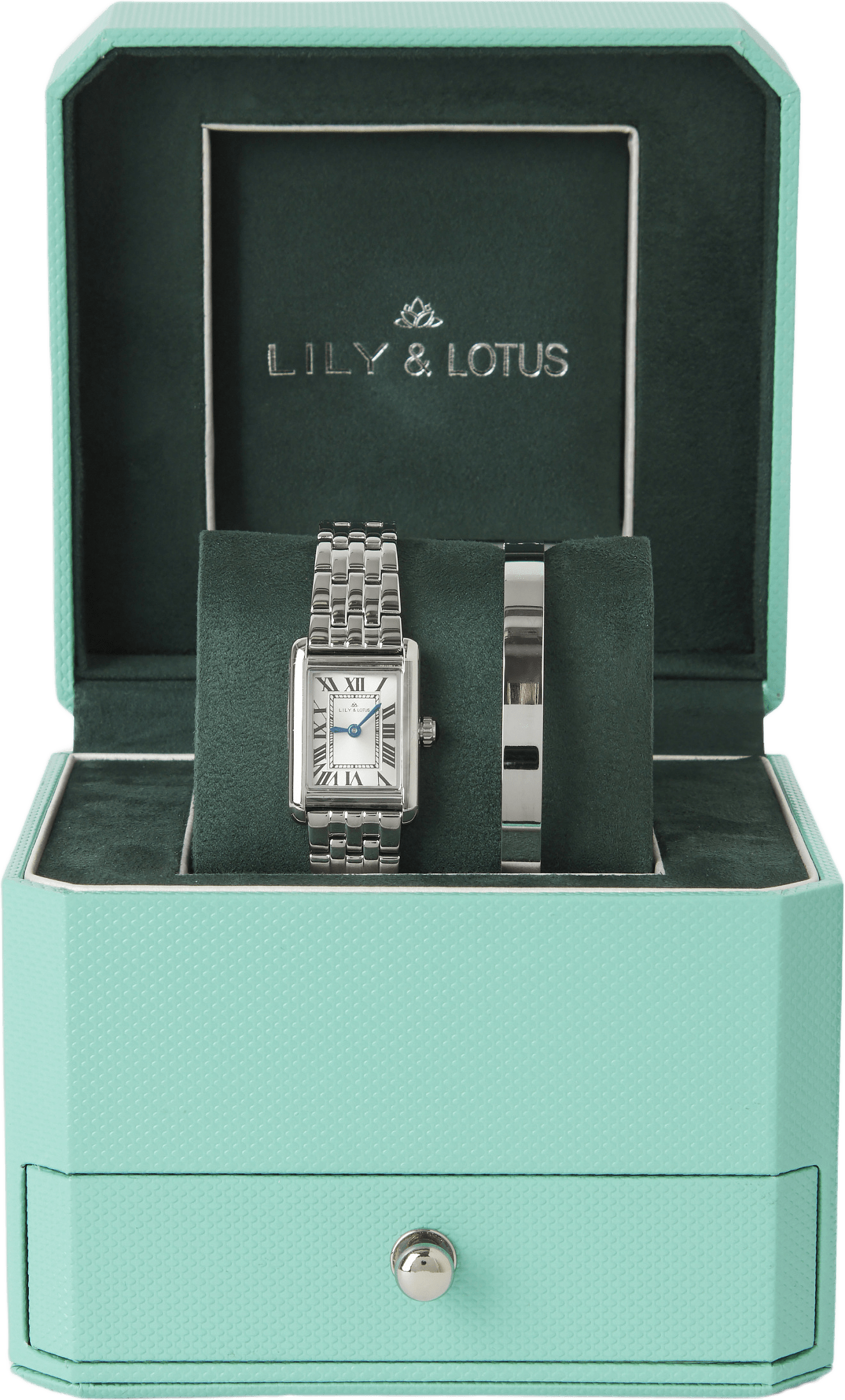 Klocka i rostfritt stål CM-220903, från Lily & Lotus, i färgen Silver.