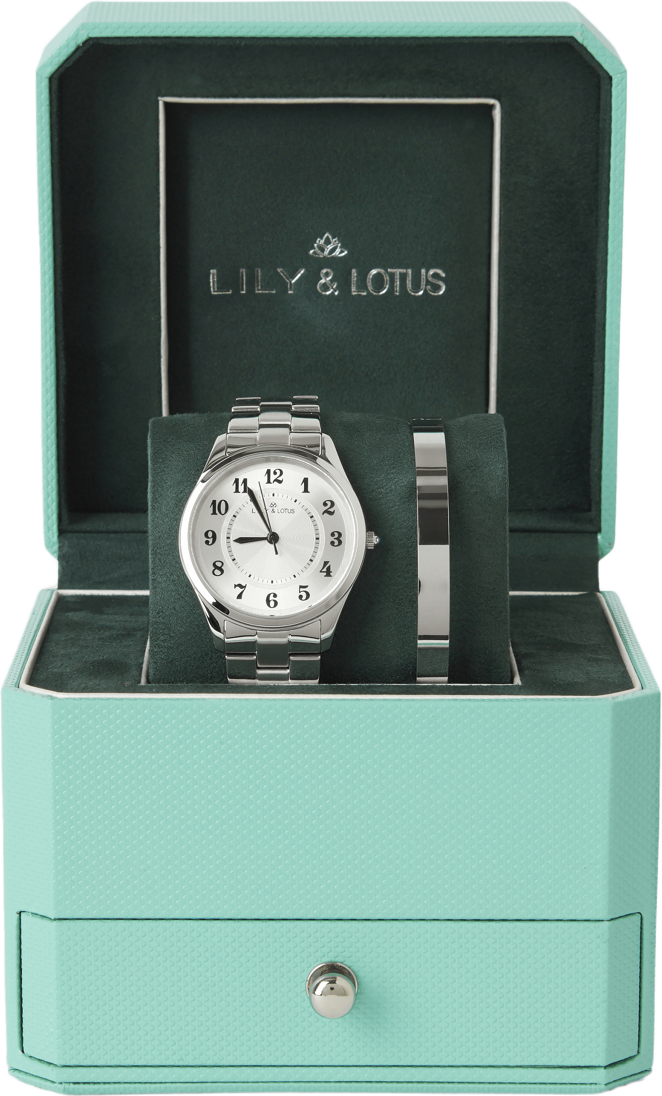 Klocka i rostfritt stål I23114, från Lily & Lotus, i färgen Silver.