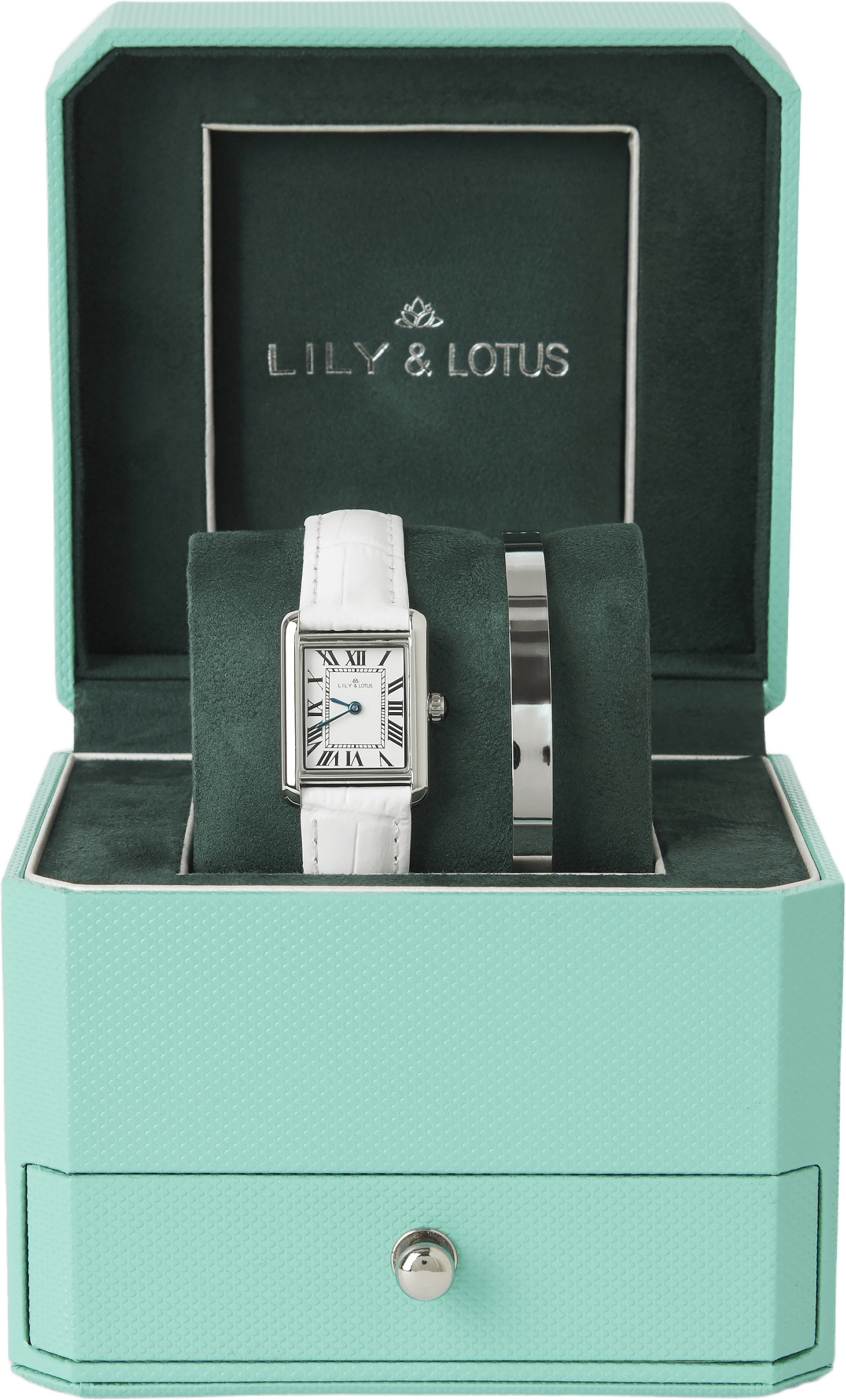 Klocka med läderarmband CM-220920, från Lily & Lotus, i färgen White.