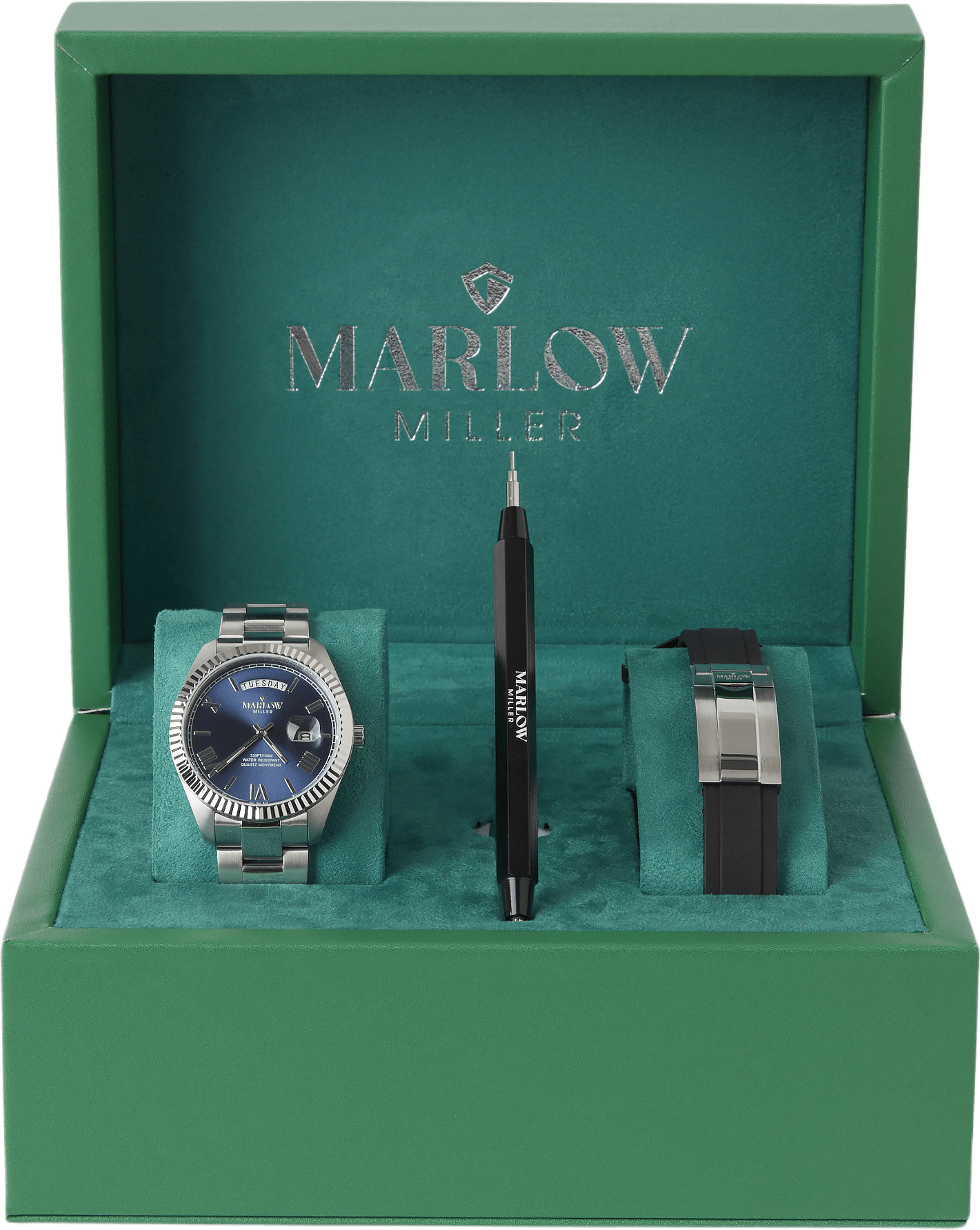 Klocka i rostfritt stål WS8272-03, från Marlow Miller, i färgen Silver 2.