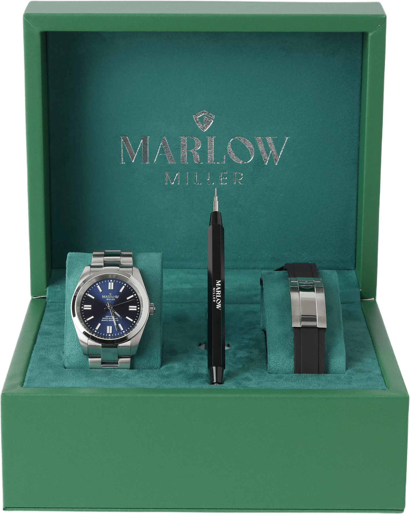 Klocka i rostfritt stål WS8272-01, från Marlow Miller, i färgen Silver 5.