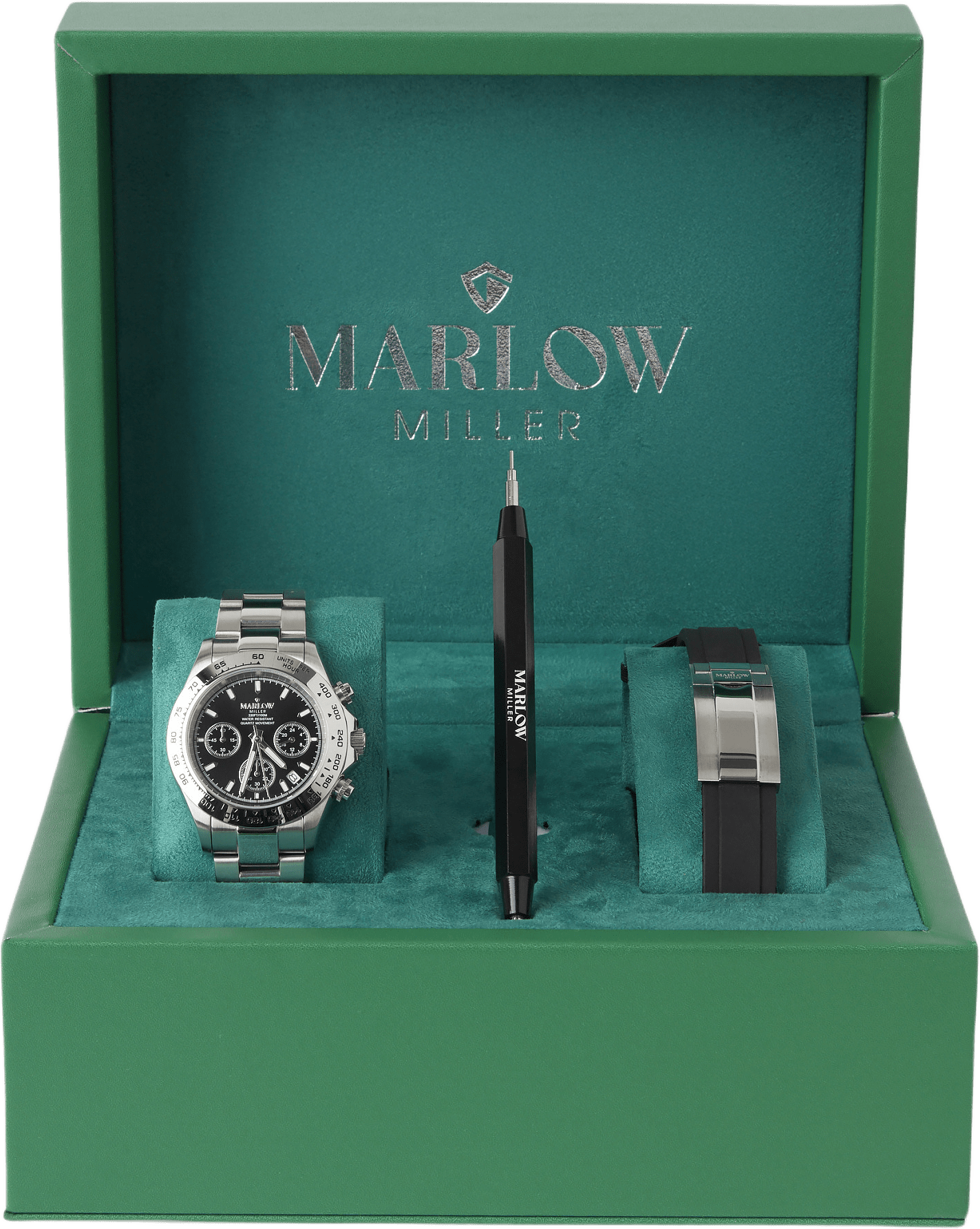 Klocka i rostfritt stål WS8275, från Marlow Miller, i färgen Silver 17.