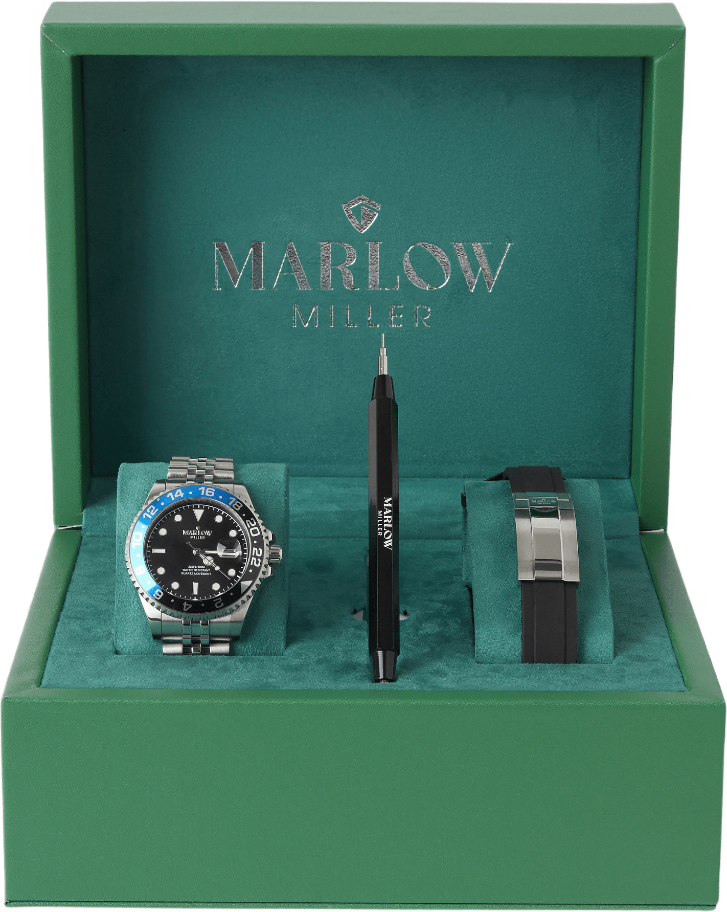 Klocka i rostfritt stål WS8268, från Marlow Miller, i färgen Silver 21.