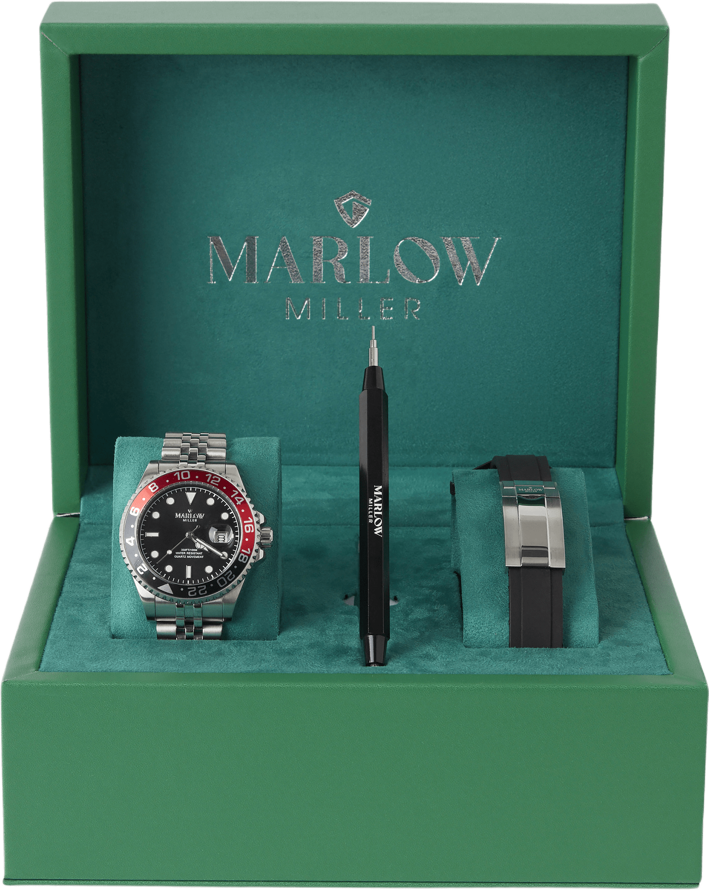 Klocka i rostfritt stål WS8268, från Marlow Miller, i färgen Silver 24.