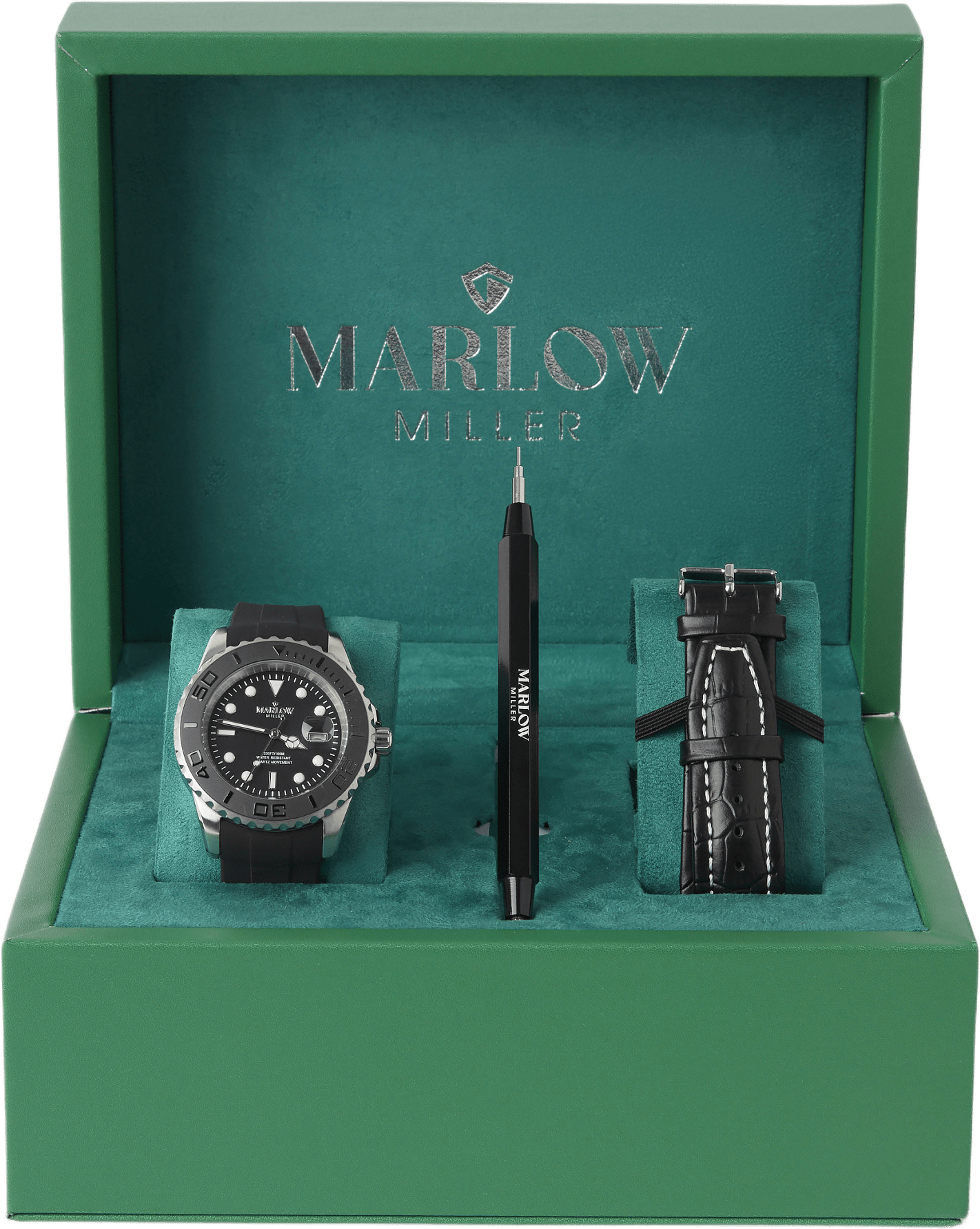 Klocka i rostfritt stål WS8269, från Marlow Miller, i färgen Black 27.