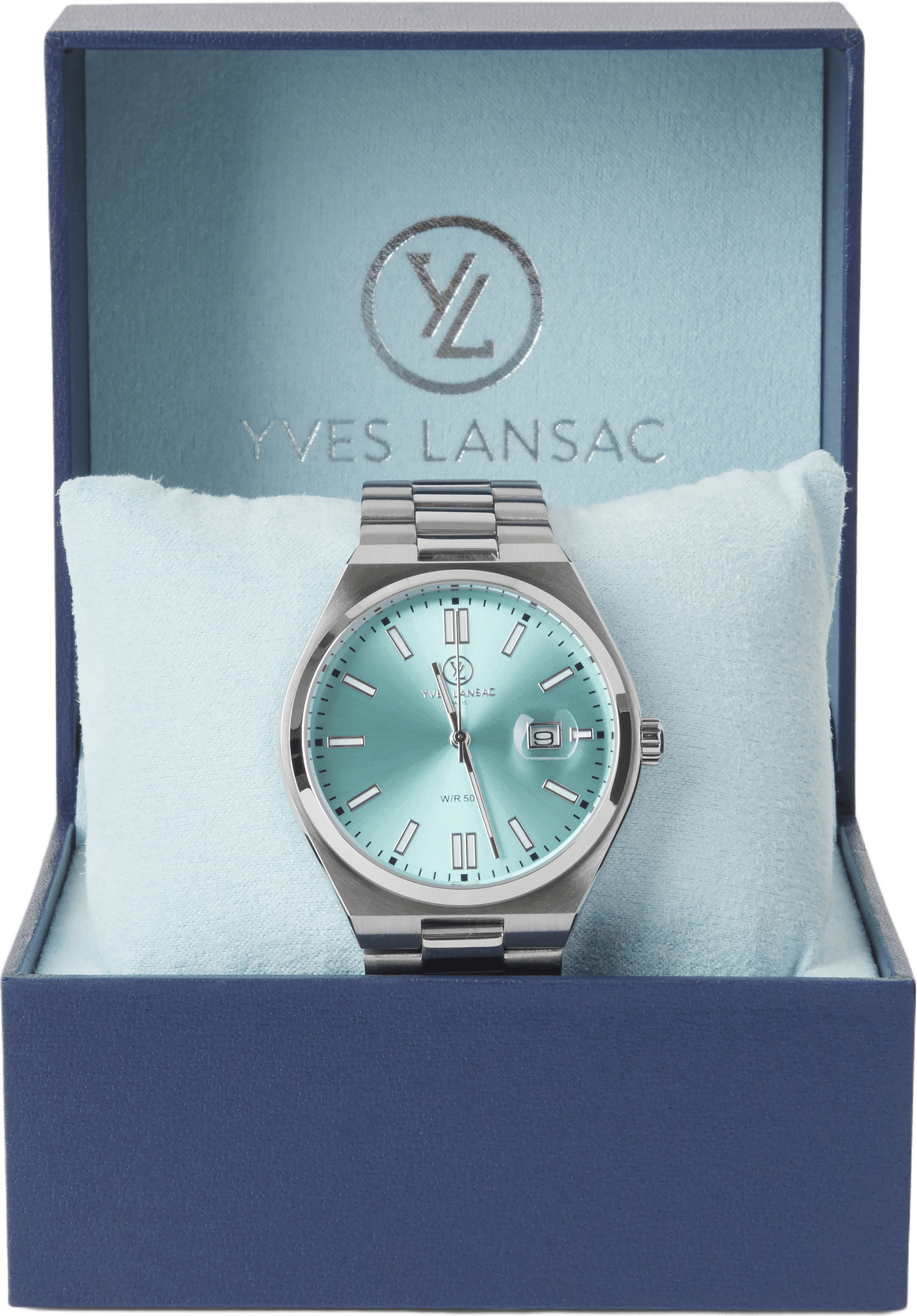 Klocka i rostfritt stål WS8286-01, från Yves Lansac, i färgen Silver 5.