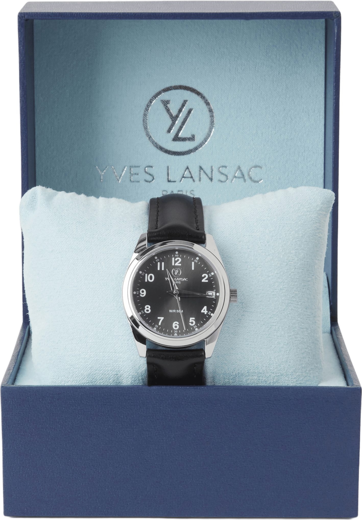 Klocka med läderarmband WS8315, från Yves Lansac, i färgen Black 14.