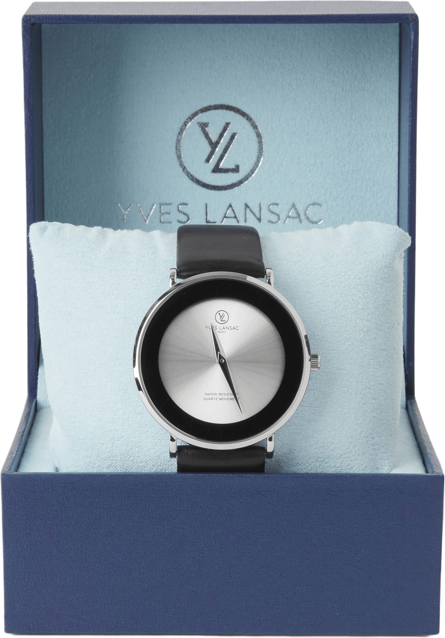 Klocka med läderarmband WS8317, från Yves Lansac, i färgen Black 15.