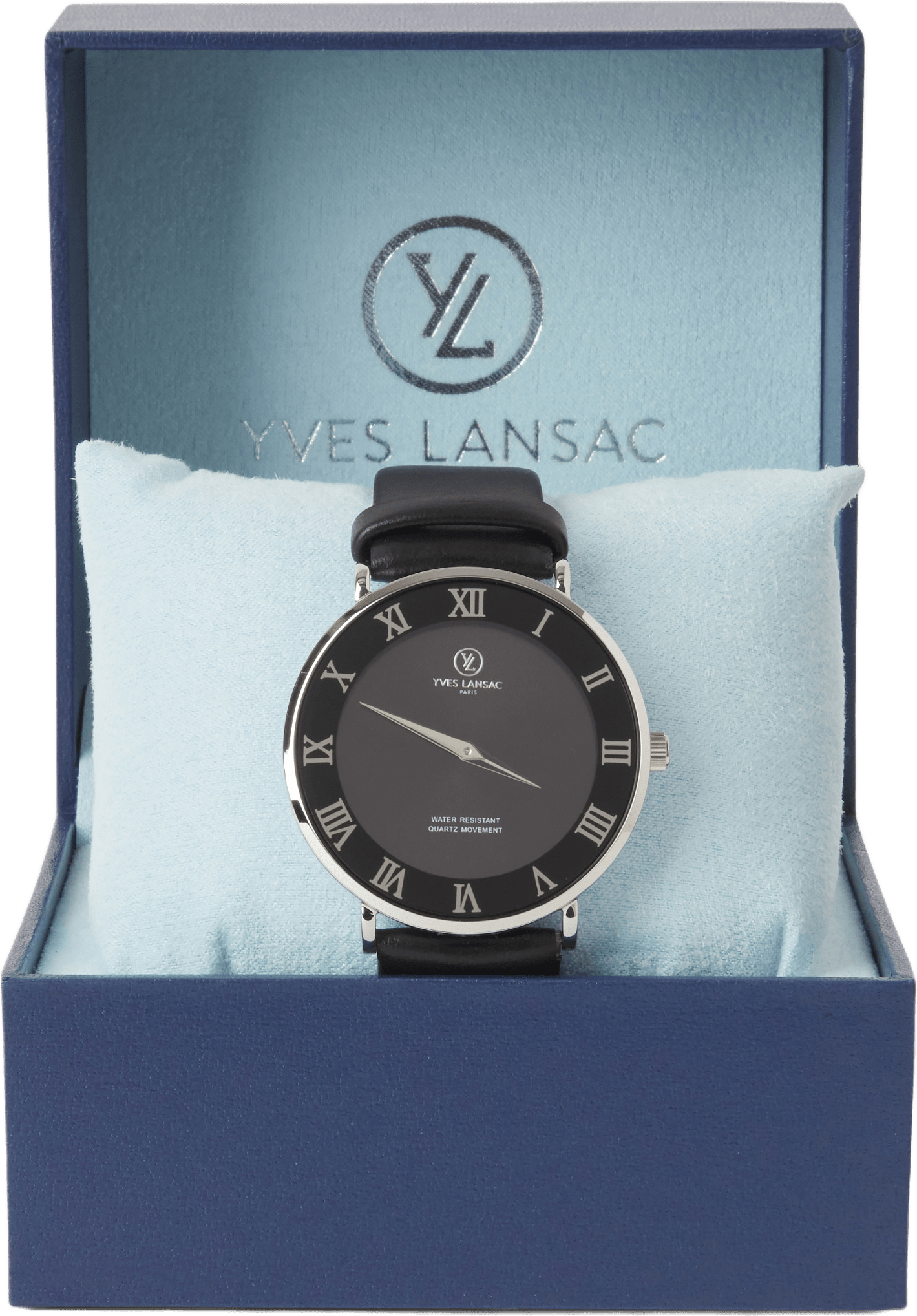 Klocka med läderarmband WS8317, från Yves Lansac, i färgen Black 16.