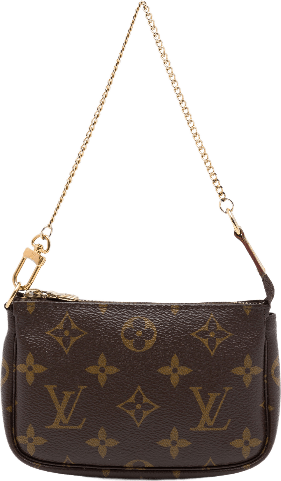 Louis Vuitton Monogram Mini Pochette Accessoires, från Luxclusif, i färgen brun.