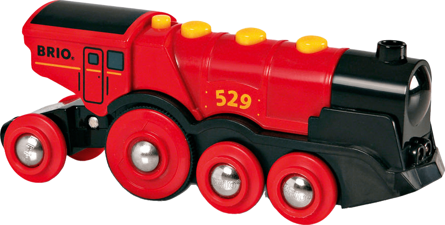 Rött action-lok, från Brio, i färgen Red.