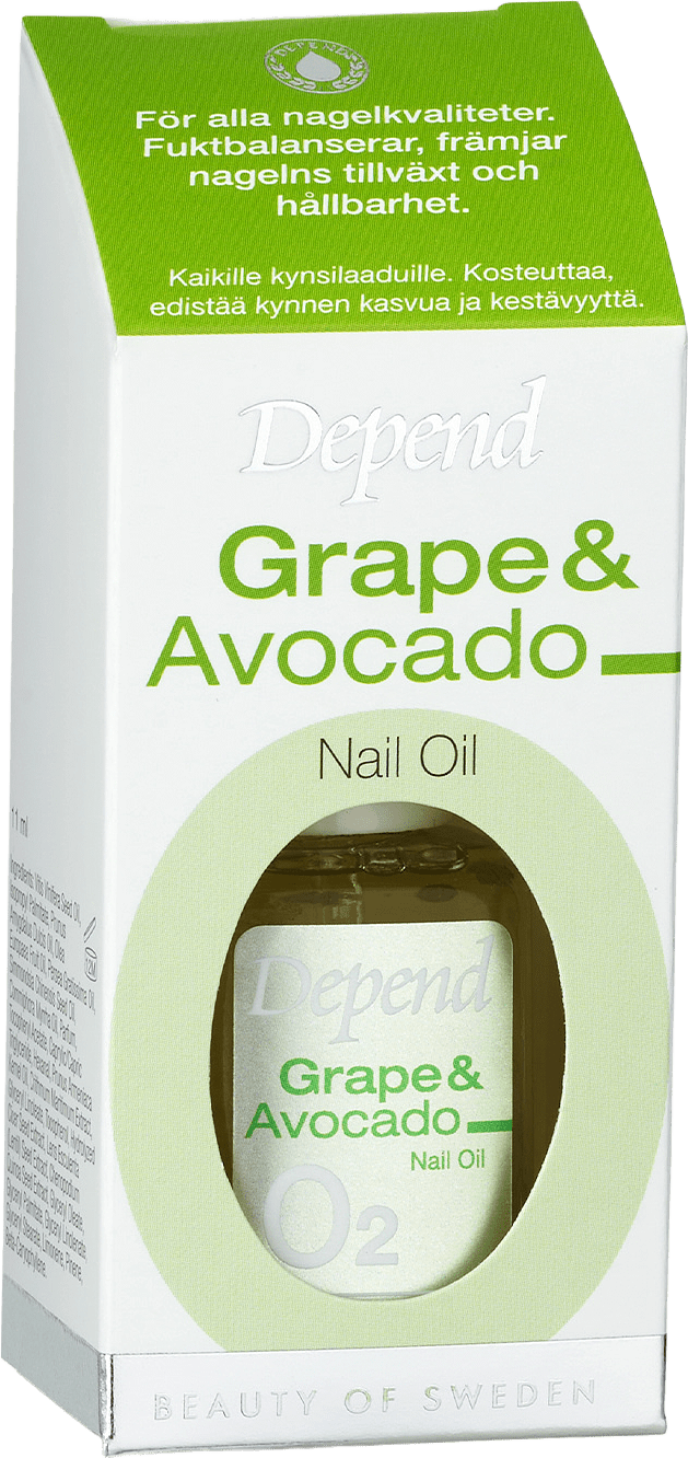 O2 Grape & Avocado Nail Oil, från Depend.