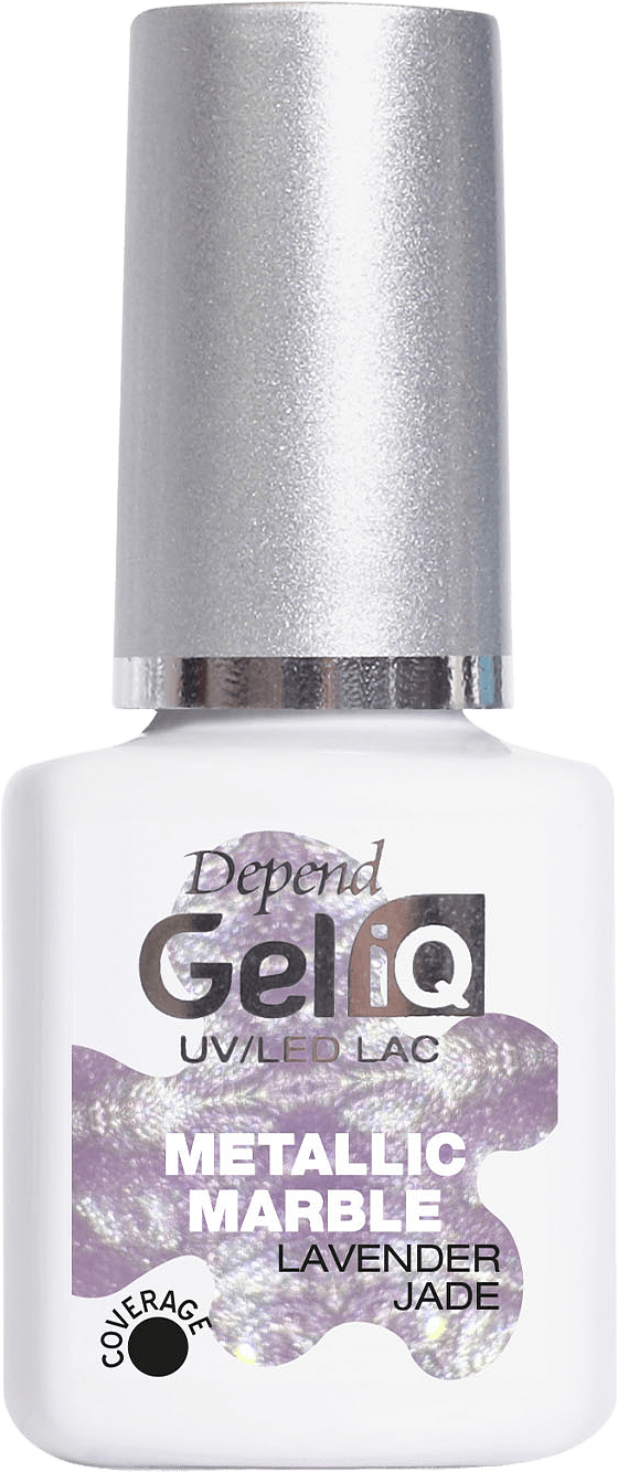 Gel iQ Effect Metallic Marble, från Depend, i färgen Lavender Jade.